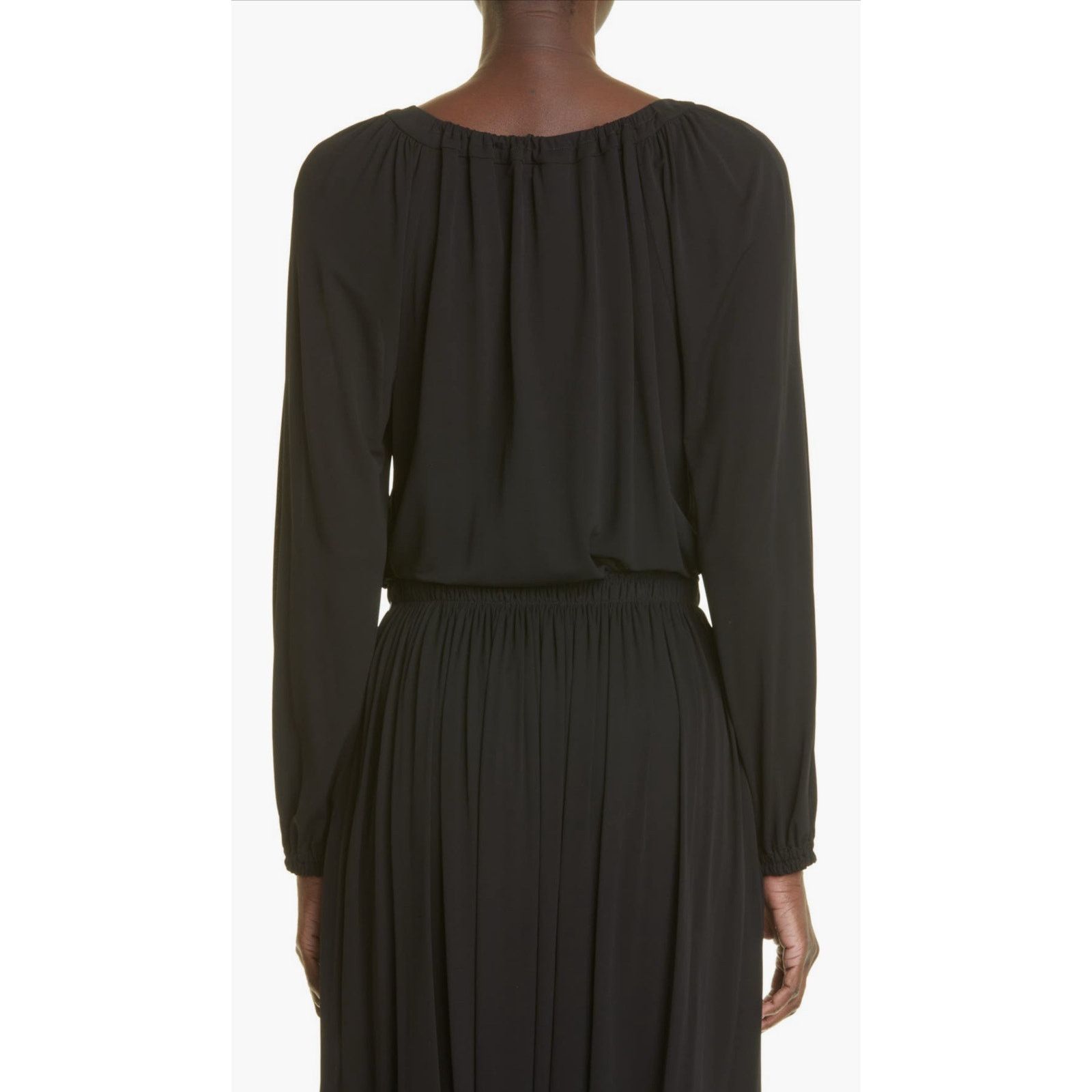 Loro Piana $1600 Value Loro Piana Clio Crepe Jersey Blouse Size XL / US 12-14 / IT 48-50 - 9 Thumbnail