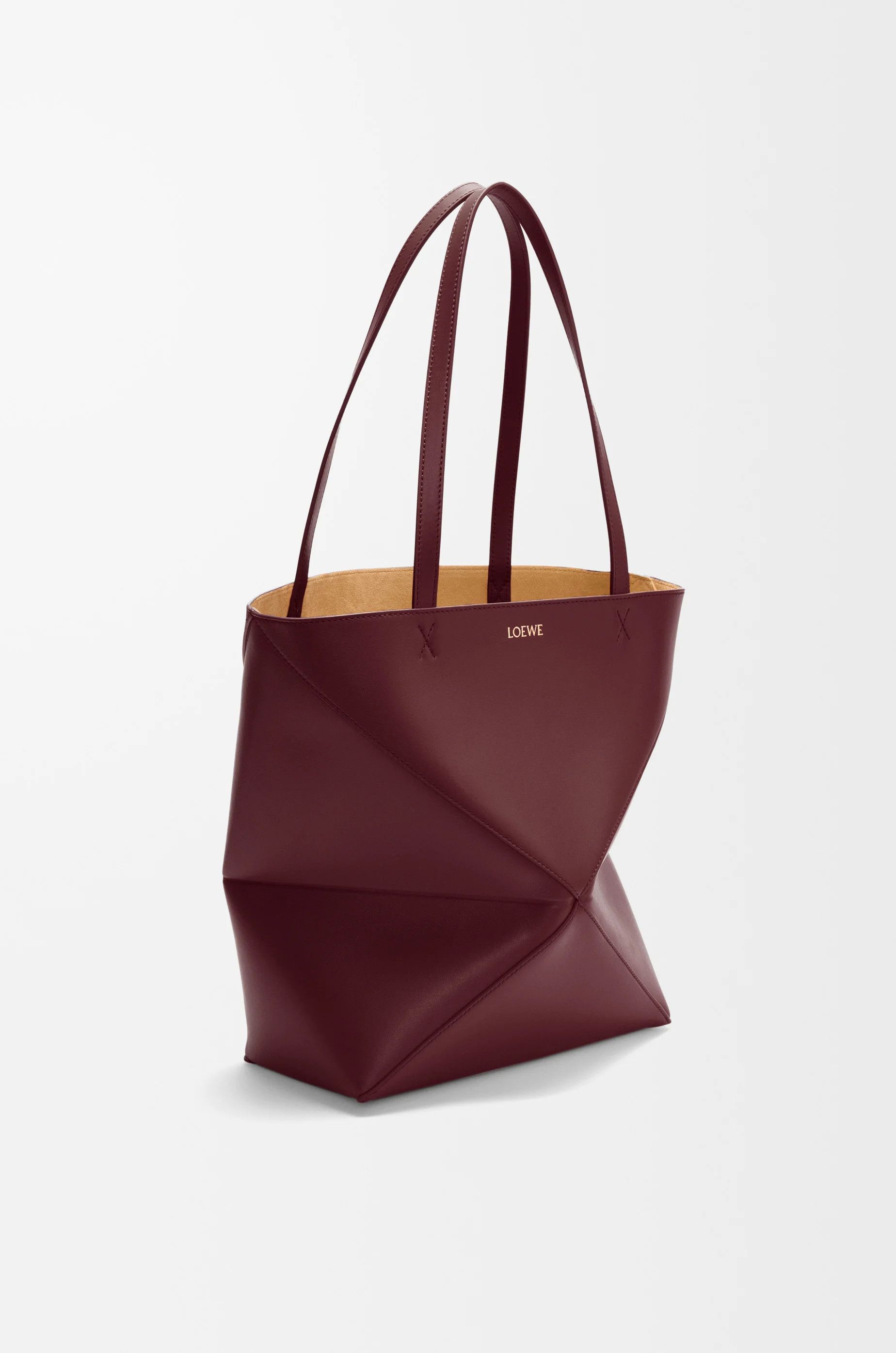 Loewe o1in1g0426 Size: OS/ Puzzle Fold Mini Tote Bag Dark Burgundy Size ONE SIZE - 4 Thumbnail