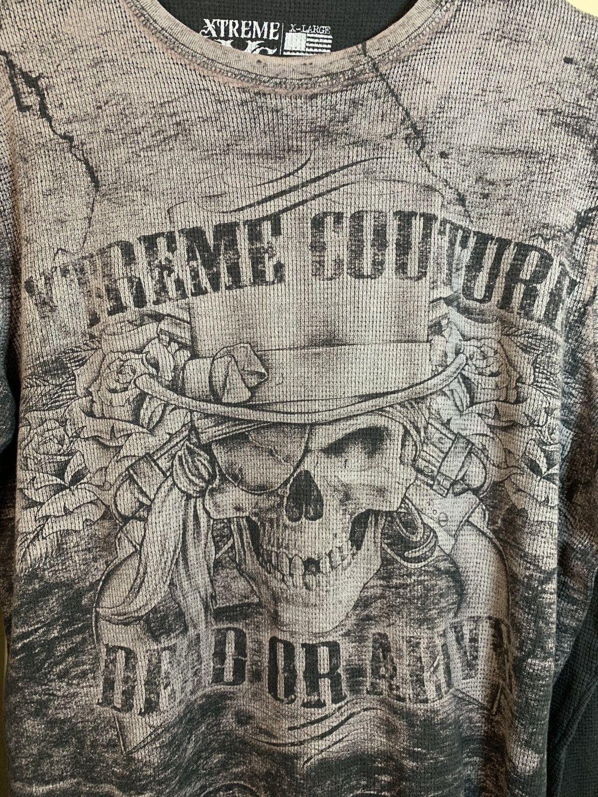 Vintage RARE Vintage Xtreme Couture Dead Or Alive Knit Thermal Shirt Size US XL / EU 56 / 4 - 3 Thumbnail