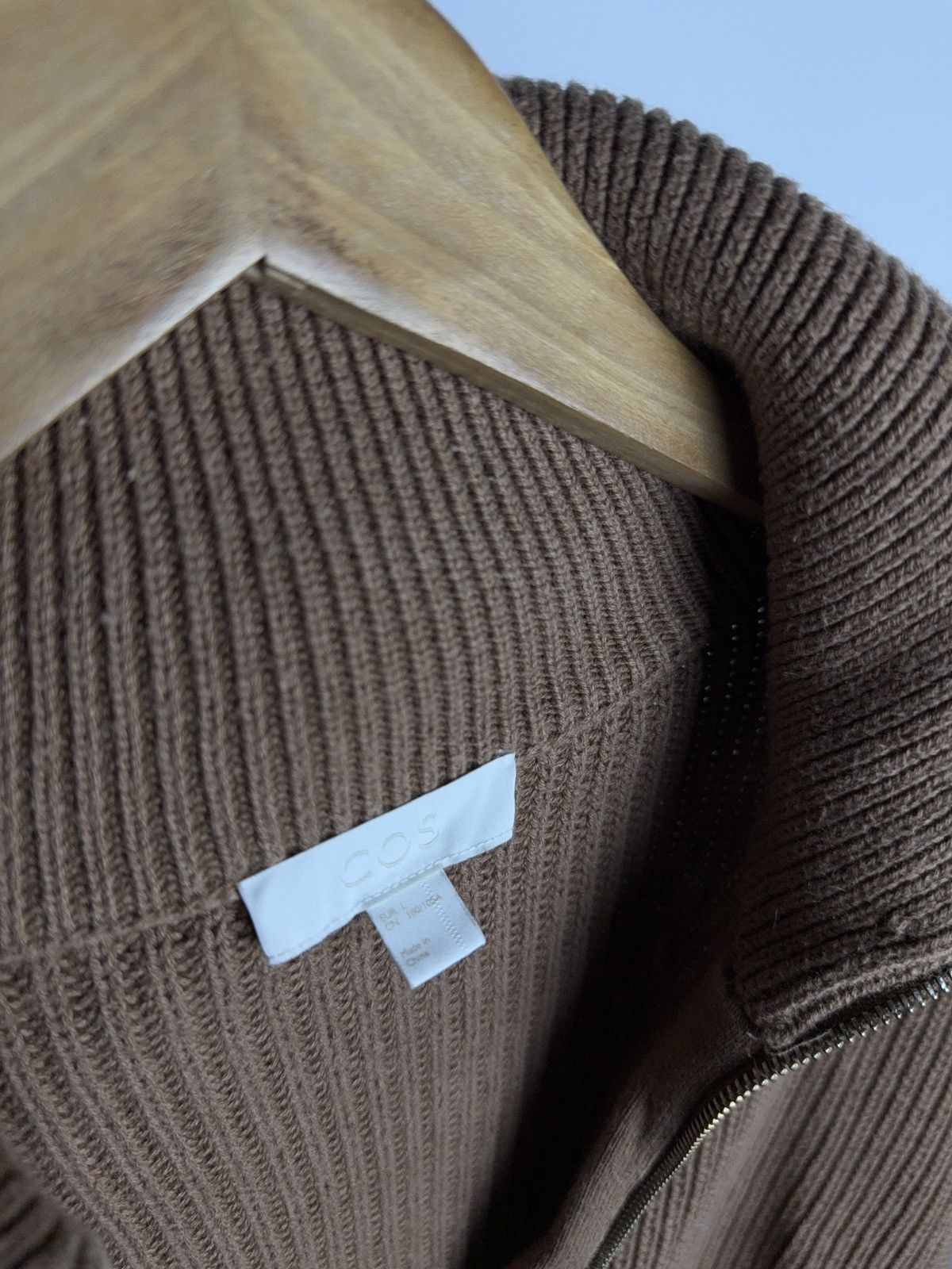 Cos Avant Garde COS Chunky Knit Half Zip Wool Sweater Minimalist Size US L / EU 52-54 / 3 - 6 Thumbnail