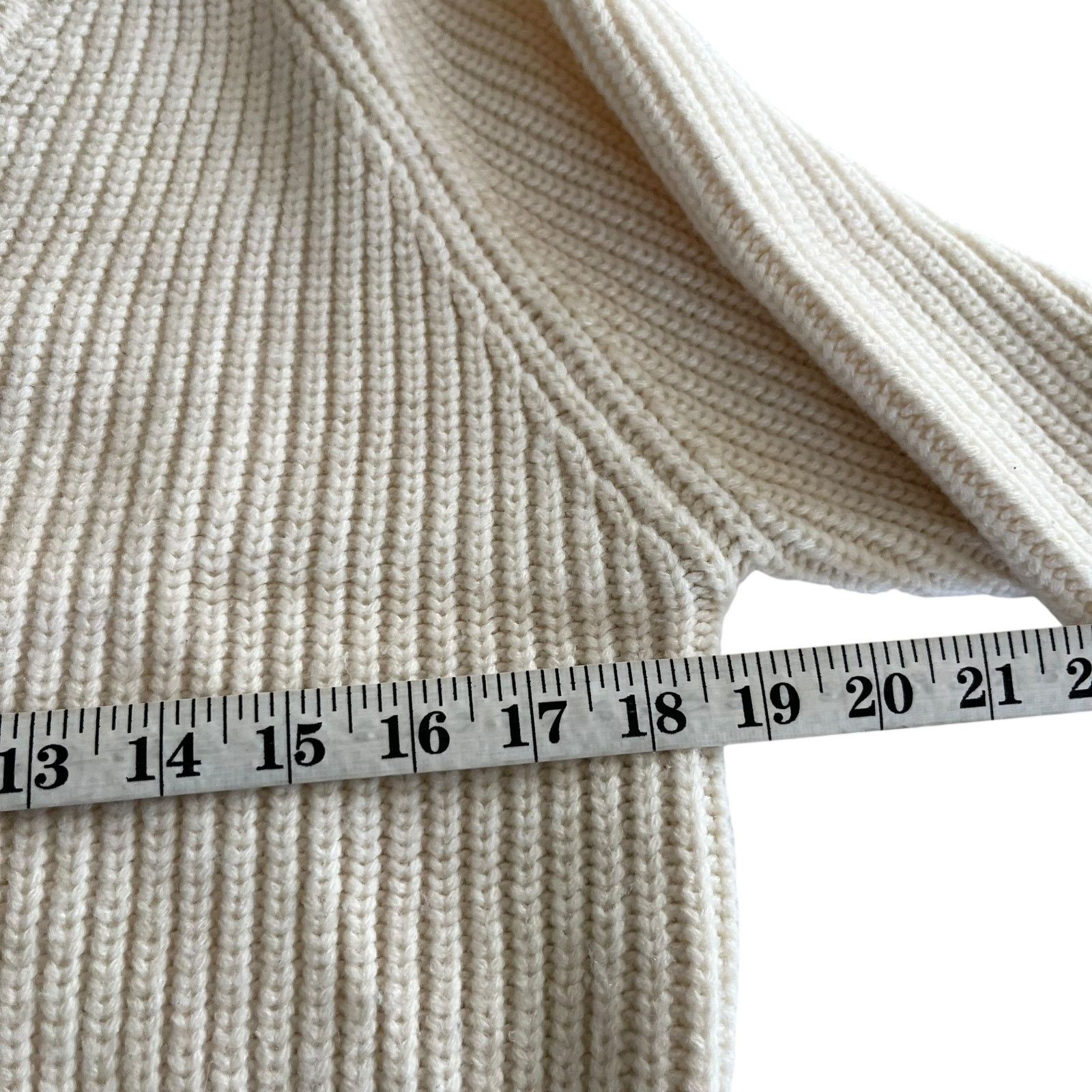 Zara Zara Ecru Rib Knit Cropped Sweater V-Neck Small Size S / US 4 / IT 40 - 5 Thumbnail