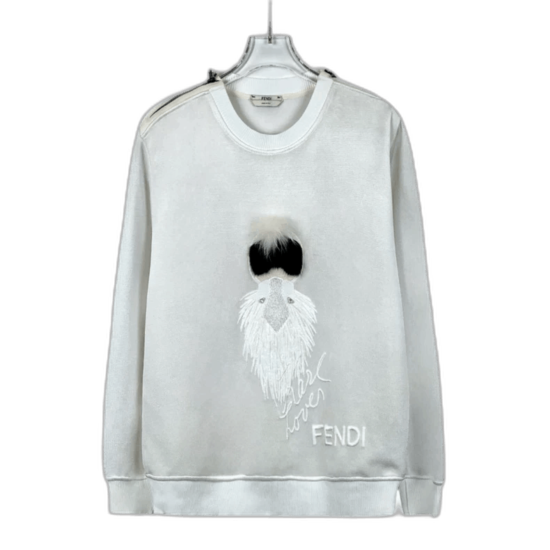Fendi Fendi Logo Embroidered Long Sleeve Sweatshirt Size US M / EU 48-50 / 2 - 1 Thumbnail