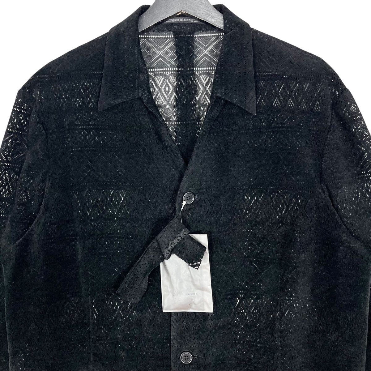 Designer × Yohji Yamamoto Yohji Yamamoto Pour Homme See Through Lace Jacket Size US M / EU 48-50 / 2 - 3 Thumbnail