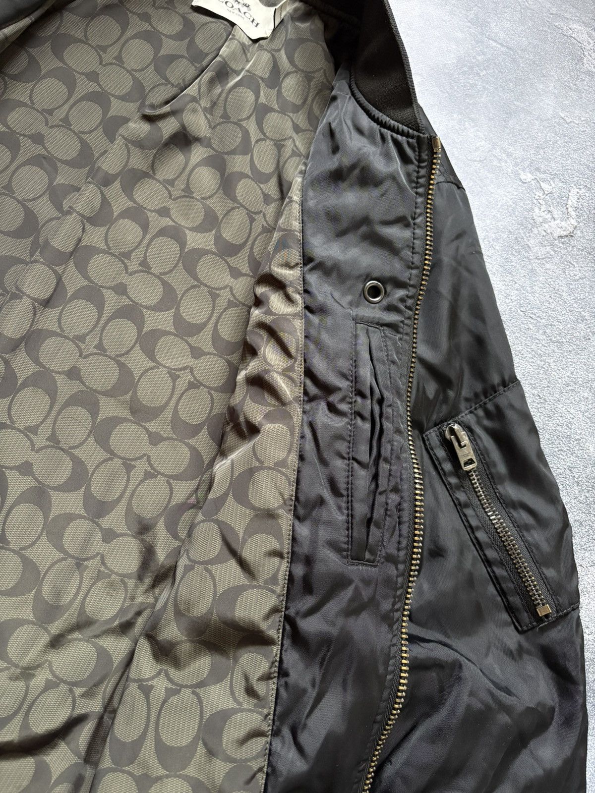 Coach Coach Luxury Monogram MA-1 Nylon Bomber Jacket Size L Rare Size US L / EU 52-54 / 3 - 11 Thumbnail