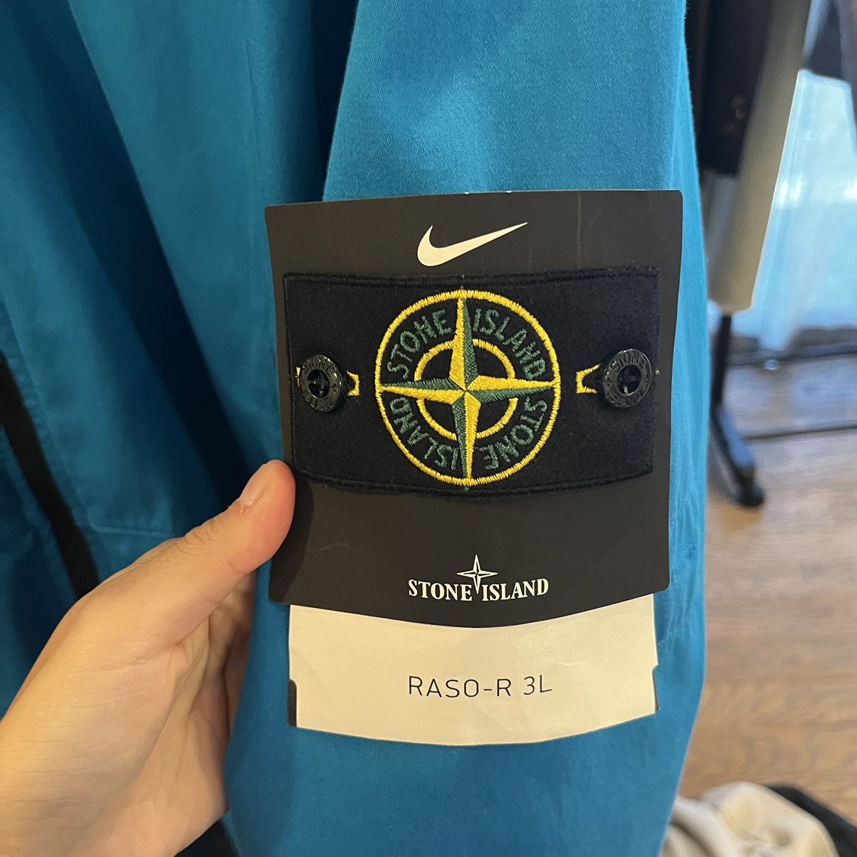 Nike × Stone Island Blue Stone Island X Nike Jacket | Grailed