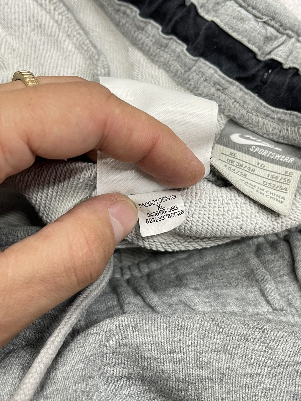 Nike × Nike ACG × Vintage Vintage Nike Basic Grey Sweatpants Drill Y2K ACG TN Size US 36 / EU 52 - 10 Thumbnail