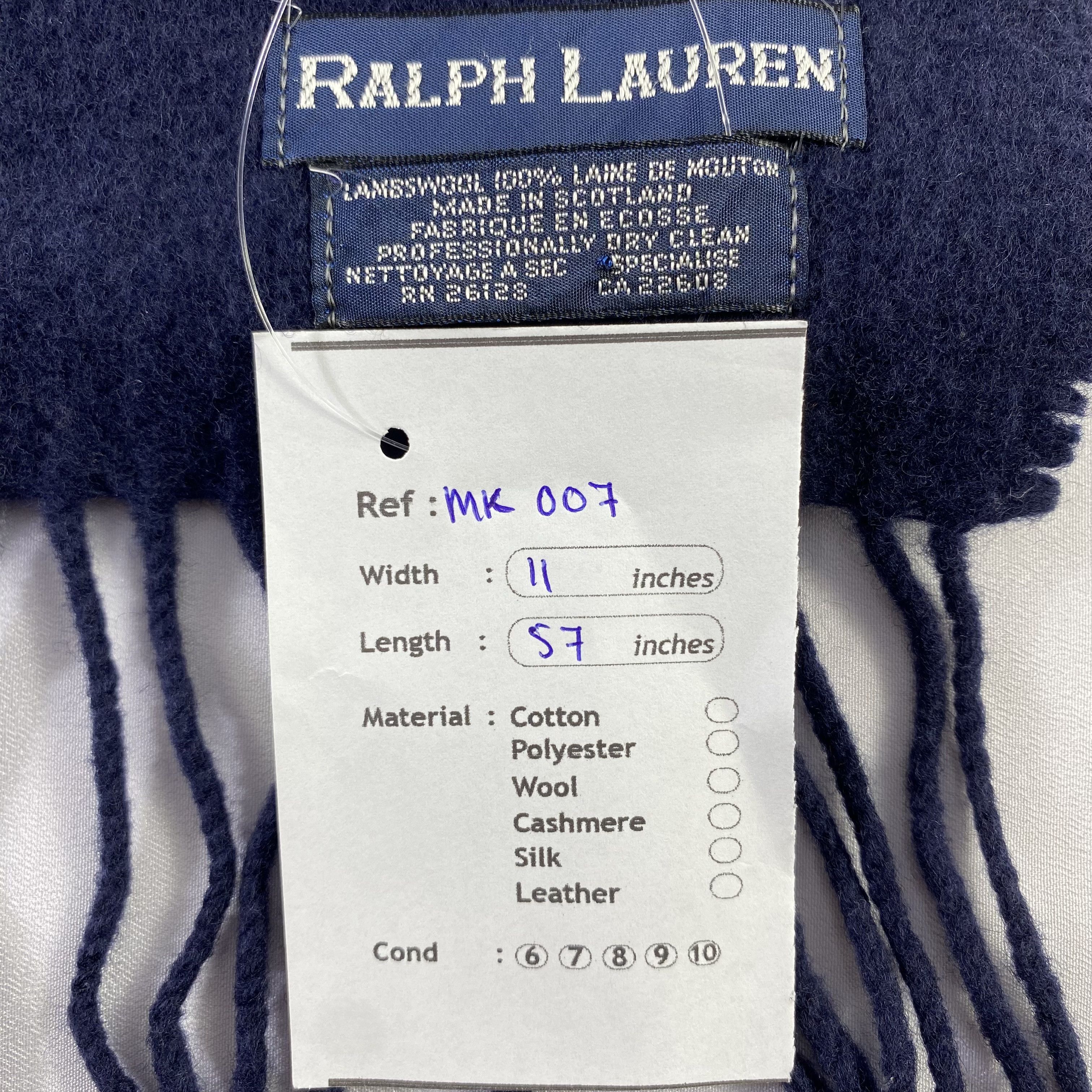Ralph Lauren Ralph Lauren Scarf Plain Neck Wrap Wool Muffler Size ONE SIZE - 7 Thumbnail
