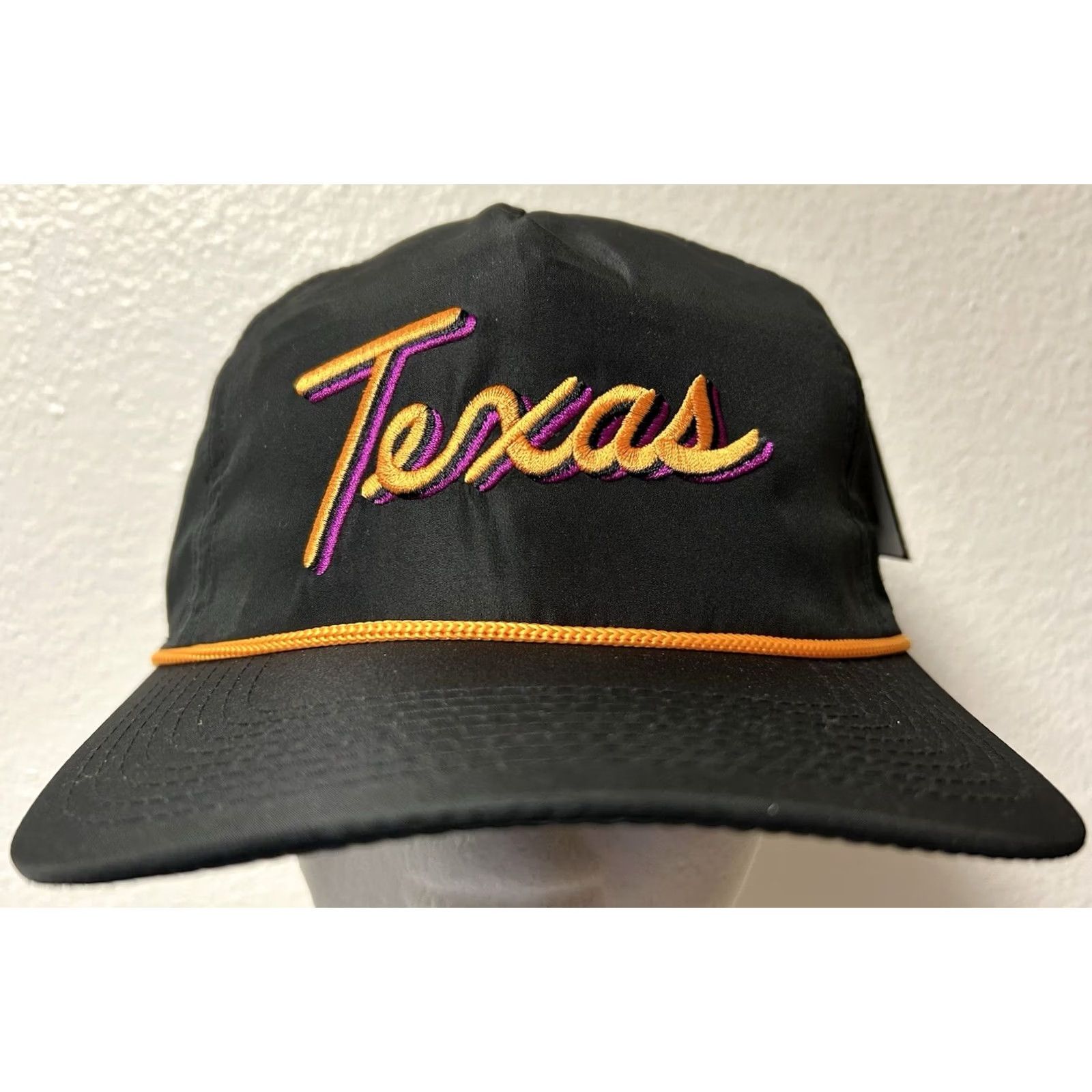 Roper Bad Birdie Texas Rope Hat Golf Cap Embroidered Black Orange Pink Snap Back New Size ONE SIZE - 2 Thumbnail