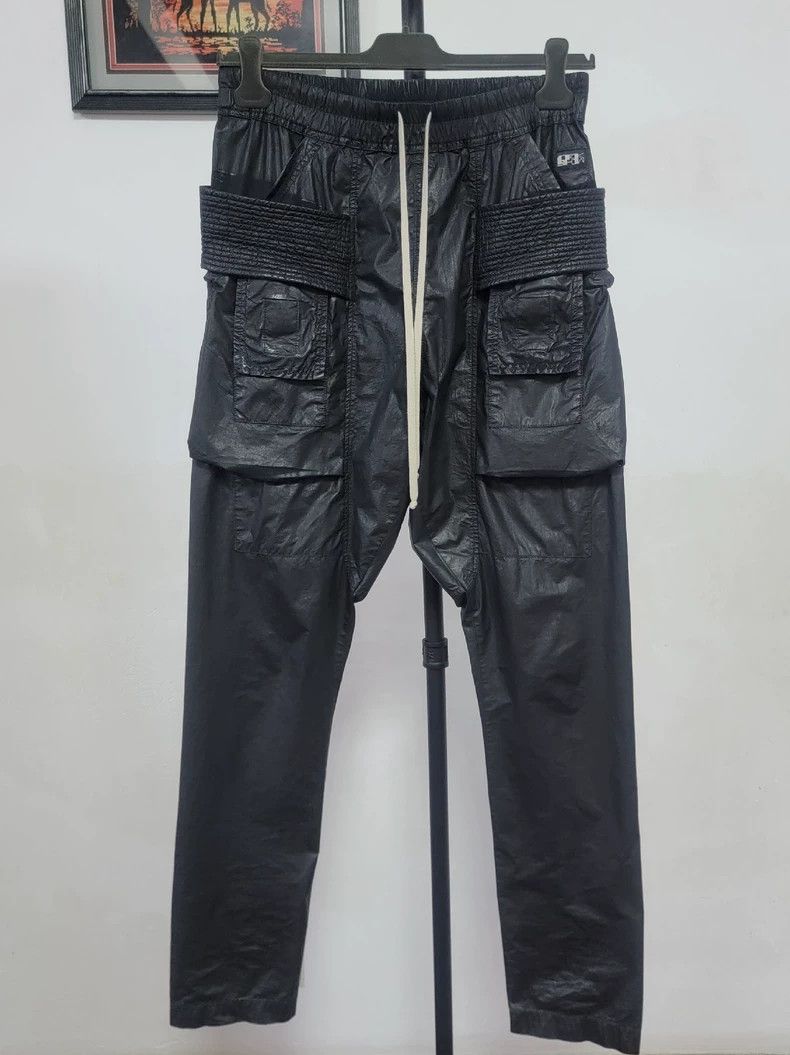 Rick Owens Drkshdw Rick Owens DRKSHDW Waxed Cargo Pants Size US 26 / EU 42 - 1 Thumbnail