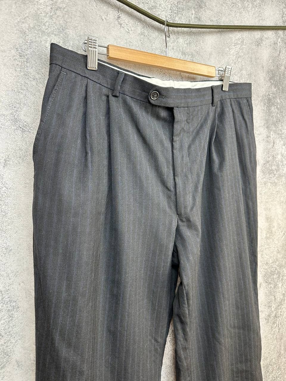 Yves Saint Laurent Yves Saint Laurent Vintage Striped Wool Dress Suit Pants Size 54R - 3 Thumbnail