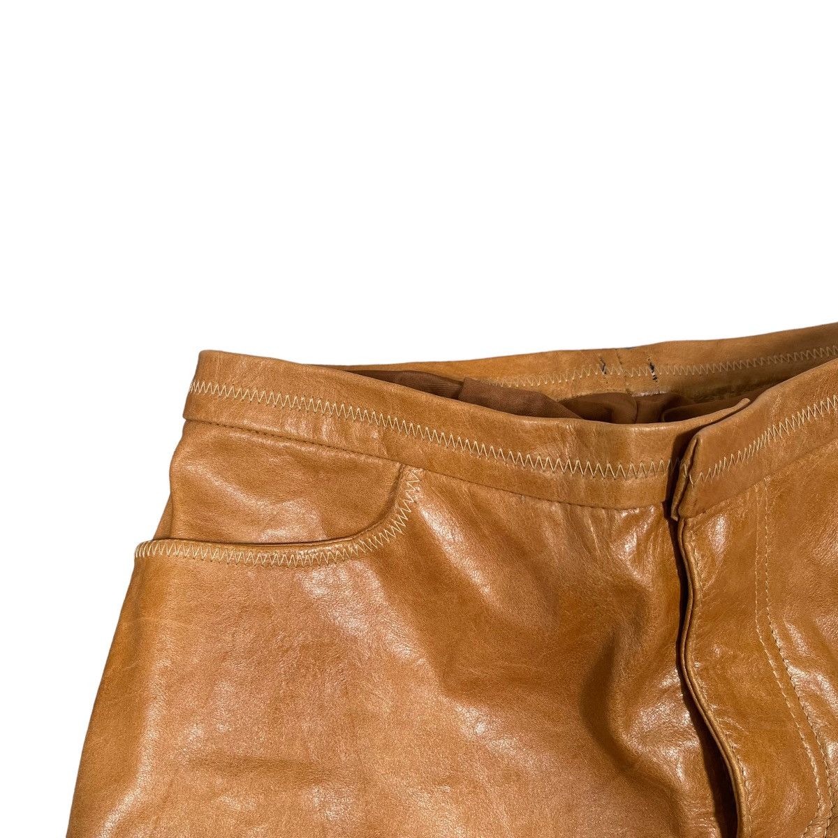 Cowboy Equipment × Genuine Leather × Vintage Genuine Leather Vintage 1970s Cowboy Western Pant Size US 27 - 8 Thumbnail