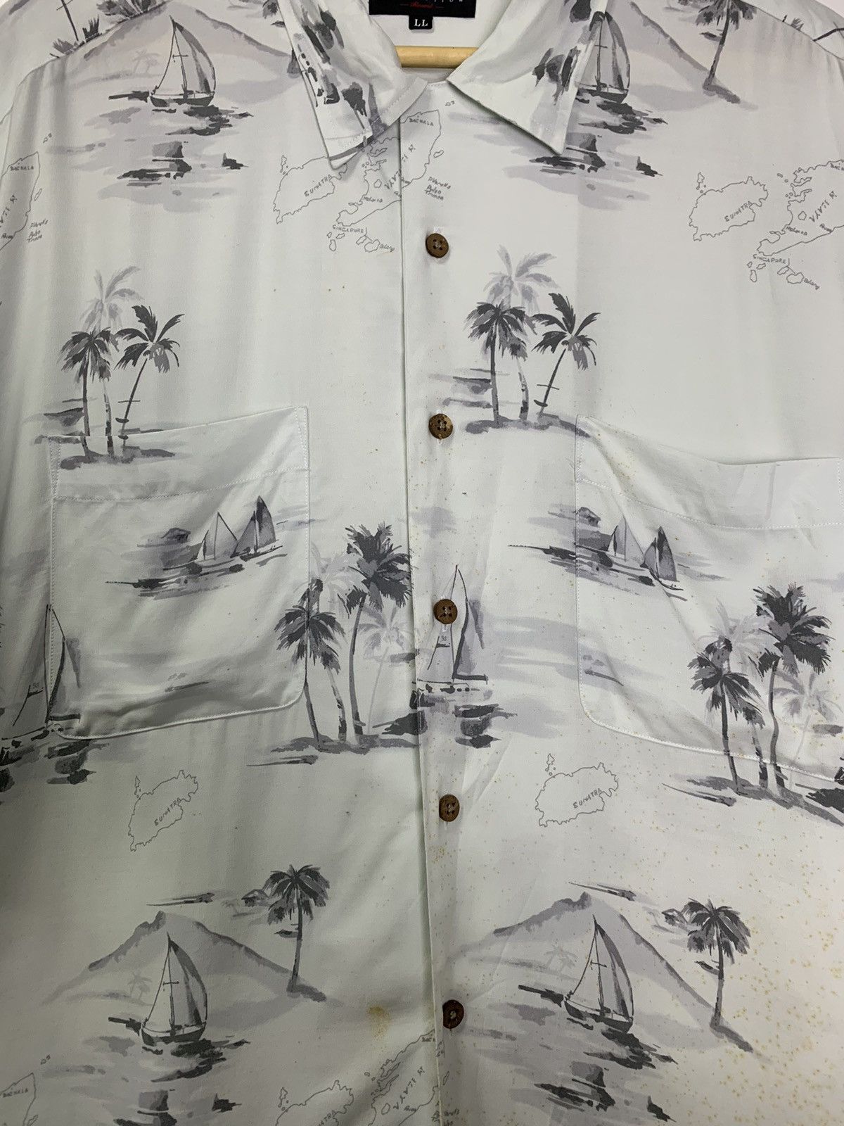 Vintage Men’s Club Collection hawaiian shirt Size US L / EU 52-54 / 3 - 7 Thumbnail