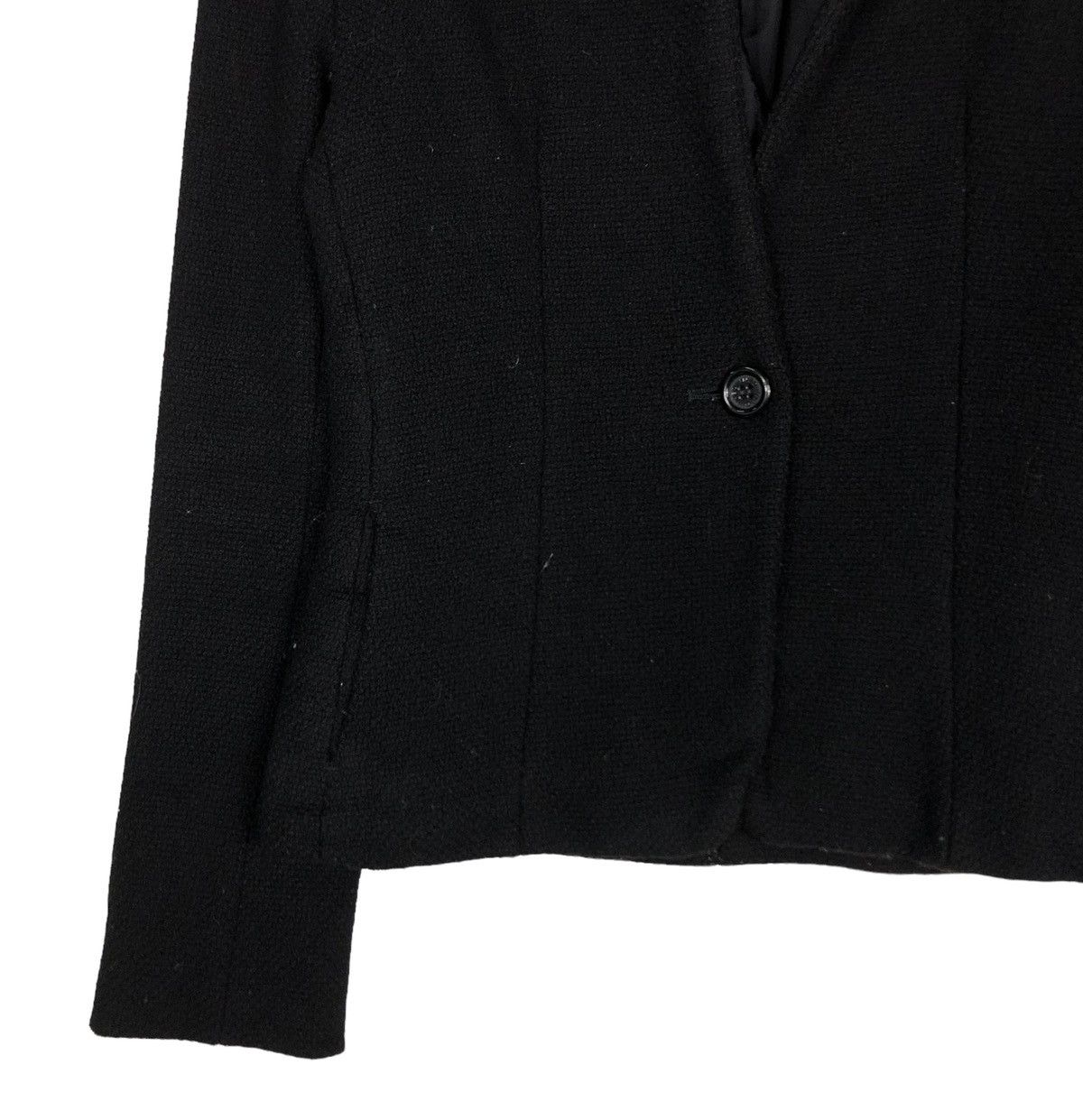 Japanese Brand 🔥RICH BLACK CROPPED WOOL JACKET INED JAPAN Size M / US 6-8 / IT 42-44 - 5 Thumbnail