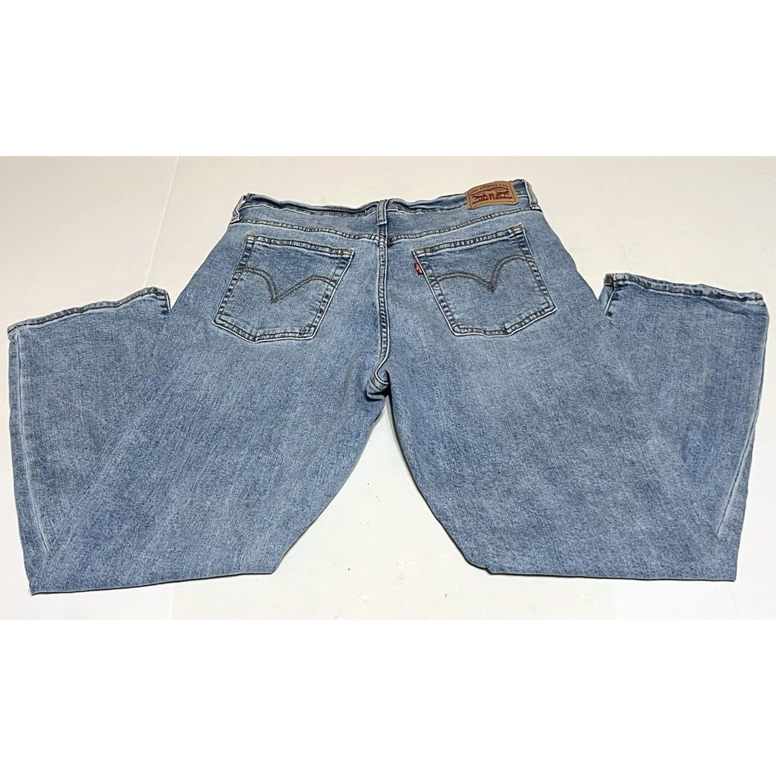 Levi's Levi's Jeans Womens 32x27 Blue Wedgie Straight Denim Button Fly Distressed Pattern Solid Size 24" / US 00 / IT 34 - 2 Thumbnail