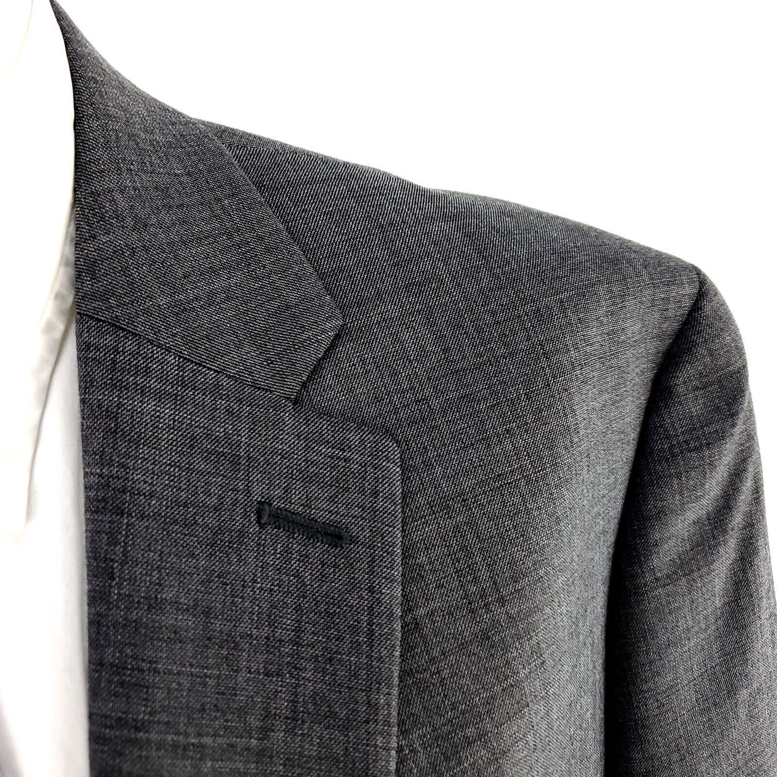 Lauren Ralph Lauren Lauren Ralph Lauren Wool 2 Button Blazer 46R Gray Sharkskin Size 46R - 2 Thumbnail
