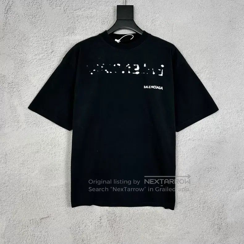 Balenciaga Balenciaga Logo Printed Black T-Shirt Size US S / EU 44-46 / 1 - 1 Thumbnail