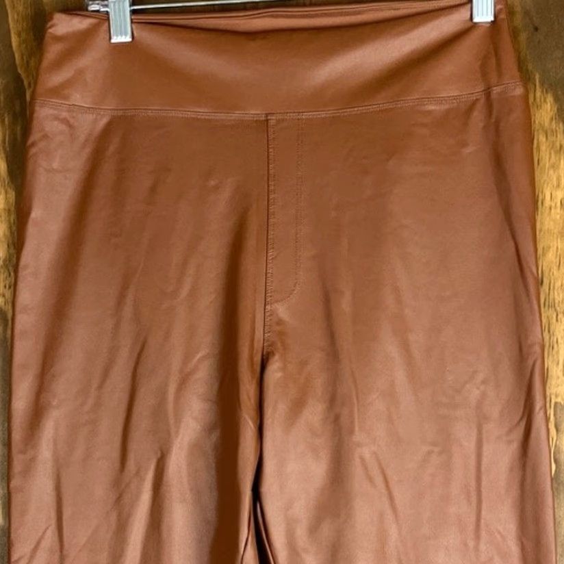 Vintage OFFLINE By Aerie Womens Pants Brown High Rise Faux Leather Leggings XL Size 40" / US 18 - 2 Thumbnail