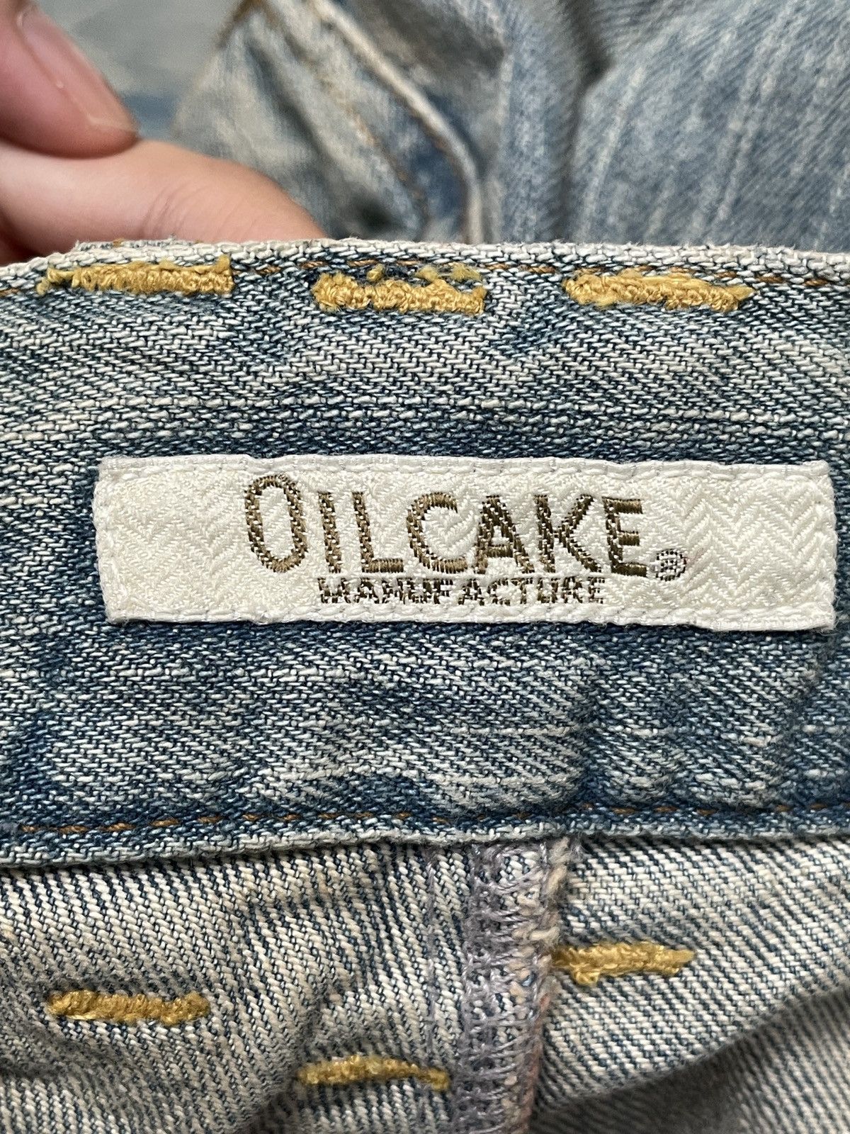 14th Addiction × Japanese Brand × Le Grande Bleu (L.G.B.) Rare Design Vintage Japanese Brand Oilcake Jeans 2000s Size US 33 - 9 Thumbnail