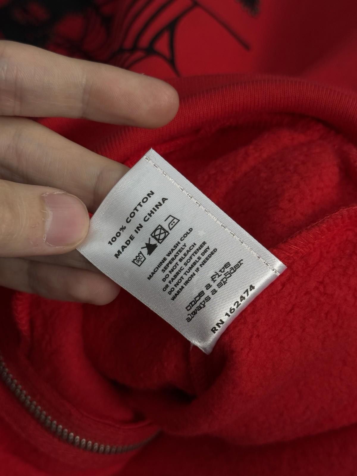 Sp5der Sp5der Worldwide Red Zip Up Studded Hoodie Size Small (NEW) Size US S / EU 44-46 / 1 - 8 Thumbnail