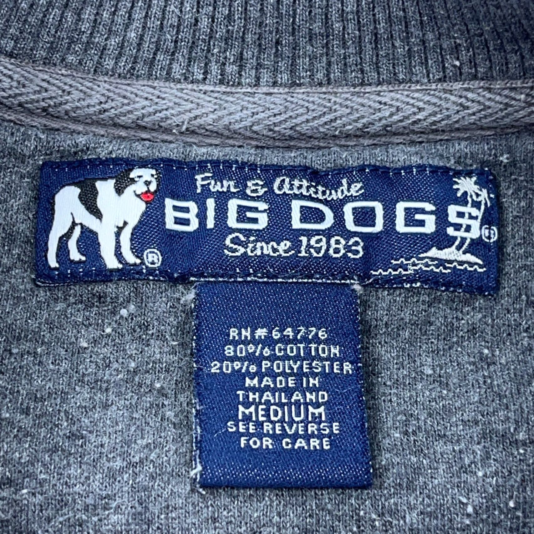 Big Dogs VINTAGE Big Dogs Sweatshirt Men L Gray Crew Neck Pullover Embroidered Logo 90s Classic Grunge USA Mens Size US L / EU 52-54 / 3 - 5 Thumbnail