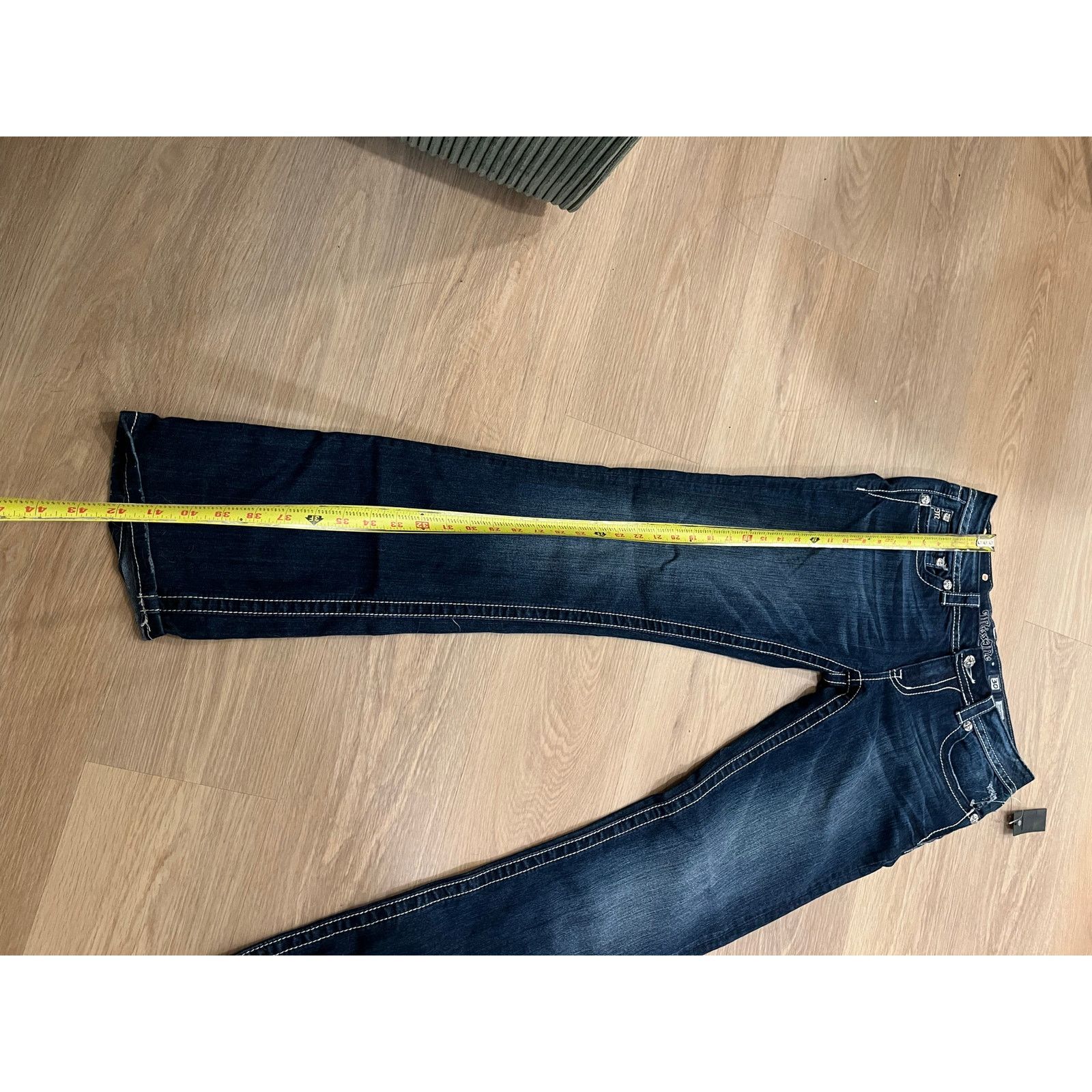Miss Me Miss Me Women's Blue Pockets Mid Rise Denim Jeans Size 28X30 Size 28" / US 6 / IT 42 - 2 Thumbnail
