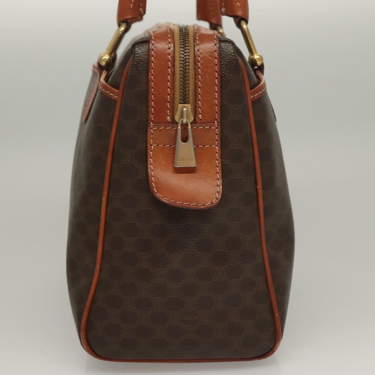 Celine CELINE Macadam Canvas Hand Bag Pvc Leather Brown Gold Size ONE SIZE - 5 Thumbnail