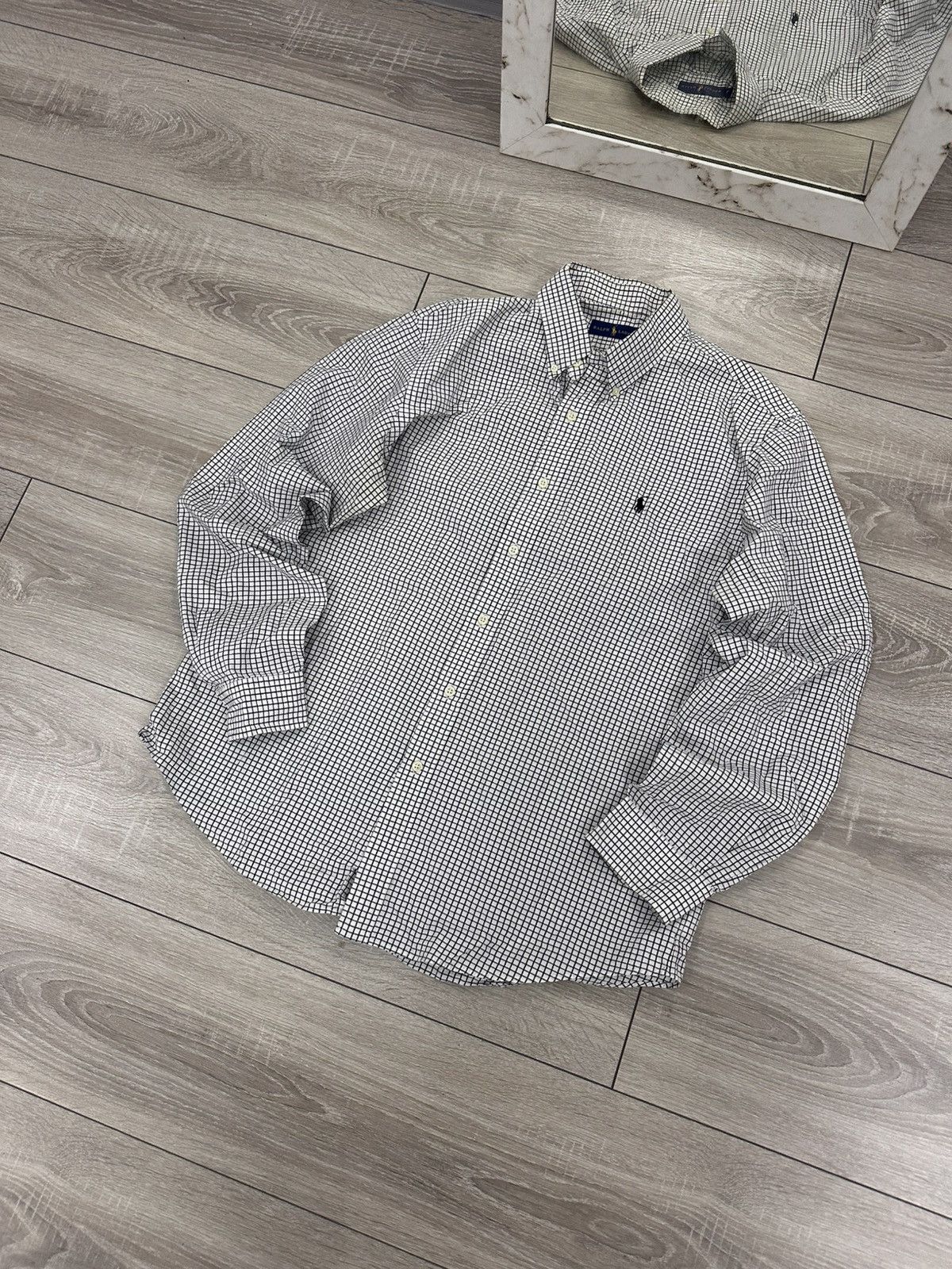 Polo Ralph Lauren Polo Ralph Lauren Vintage White Stripped Shirt Size US L / EU 52-54 / 3 - 2 Thumbnail