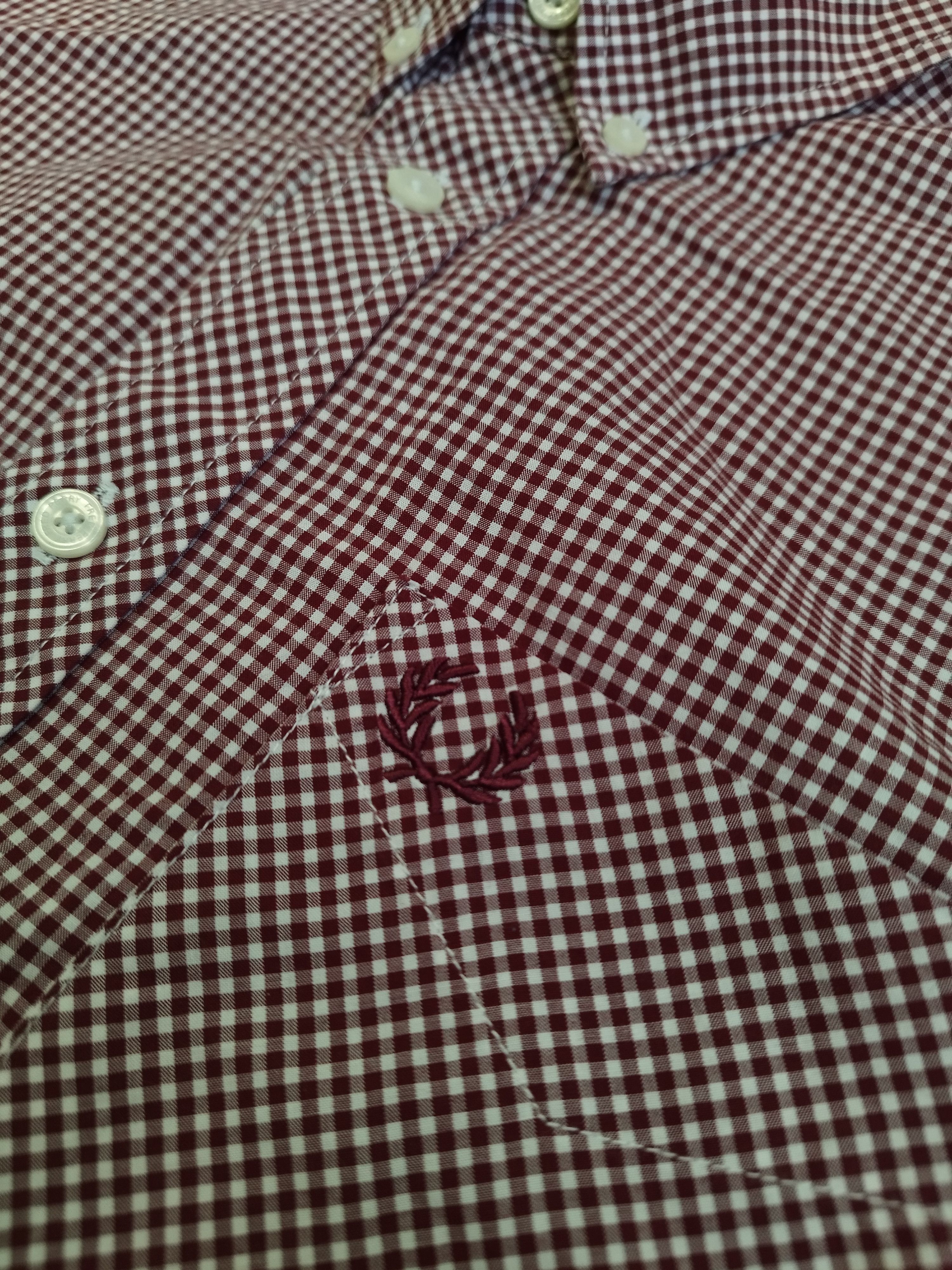 Fred Perry Fred Perry Button-Down Short Sleeve plaid Shirt mens M size Size US M / EU 48-50 / 2 - 4 Thumbnail