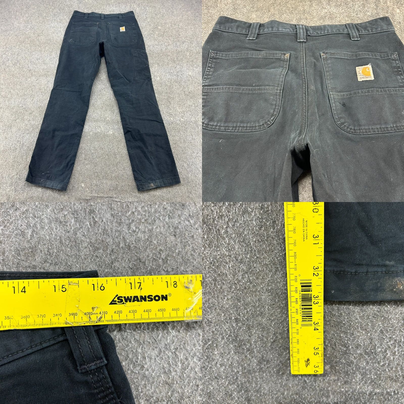 Carhartt Carhartt Pants Mens 32x34 Black Straight Leg Relaxed Fit Canvas Logo Workwear Casual 5-Pocket Carhartt Size US 32 / EU 48 - 10 Thumbnail