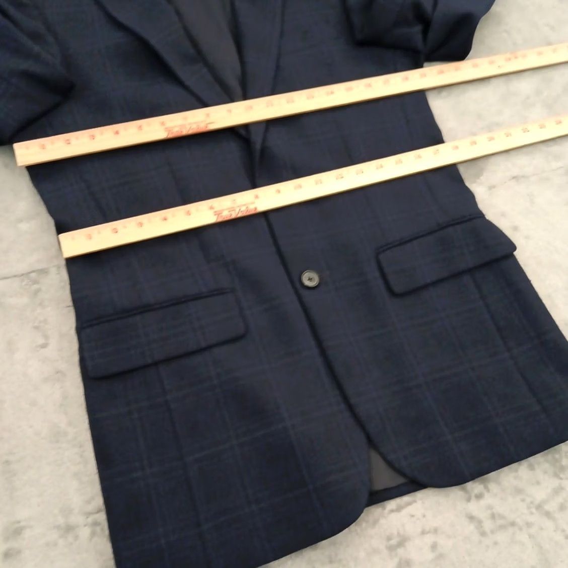 Jos. A. Bank Jos A Bank Mens Blazer Slim Fit Blue Plaid Wool Blend Travel Canvas 37 Size 36R - 5 Thumbnail