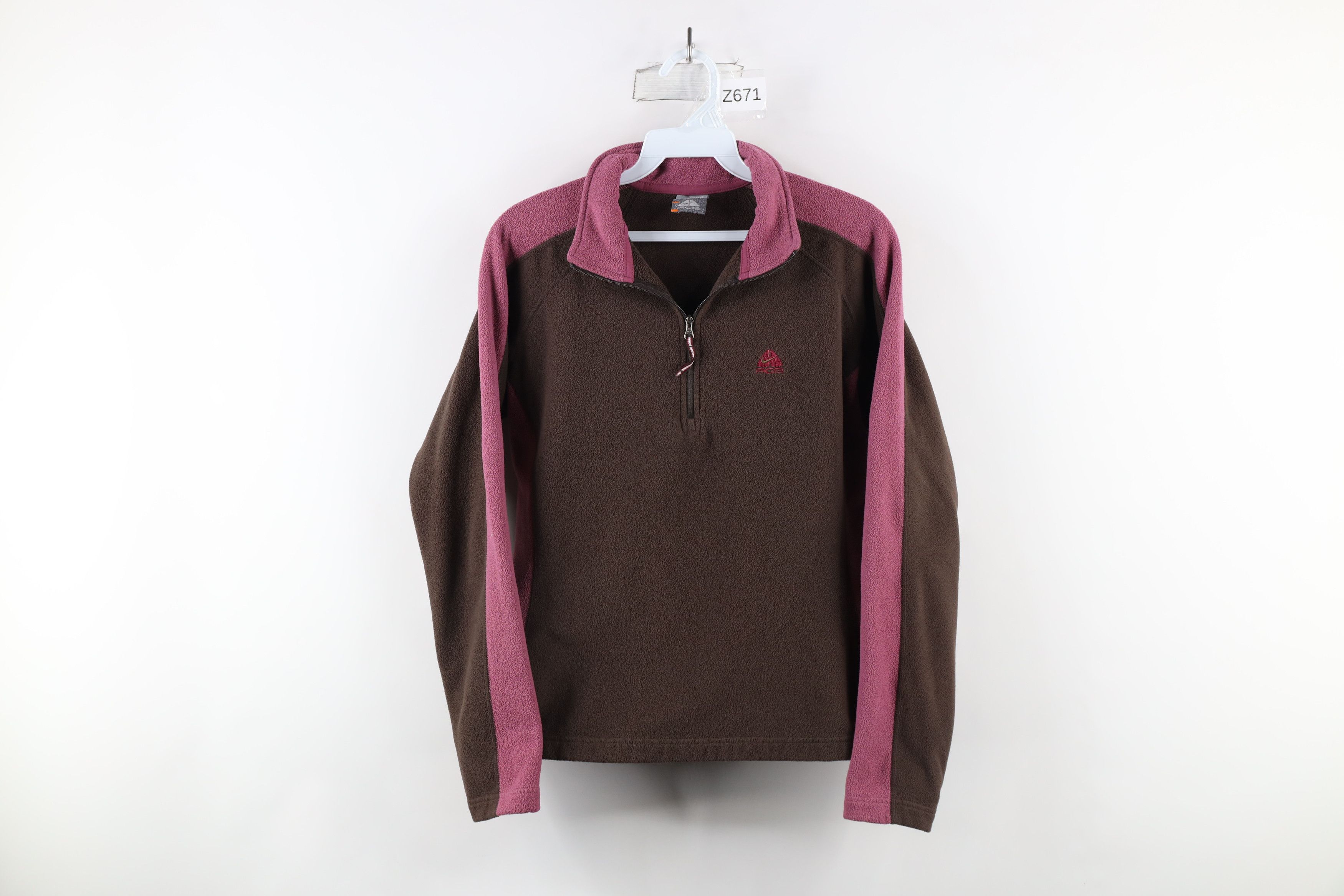 Nike × Vintage Vintage Nike ACG Scott Mini Swoosh Half Zip Fleece Sweater Size S / US 4 / IT 40 - 1 Thumbnail