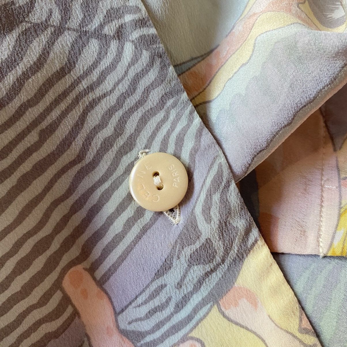 Celine CELINE Pastel Fish Print Short Sleeve Shirt Size S / US 4 / IT 40 - 8 Thumbnail