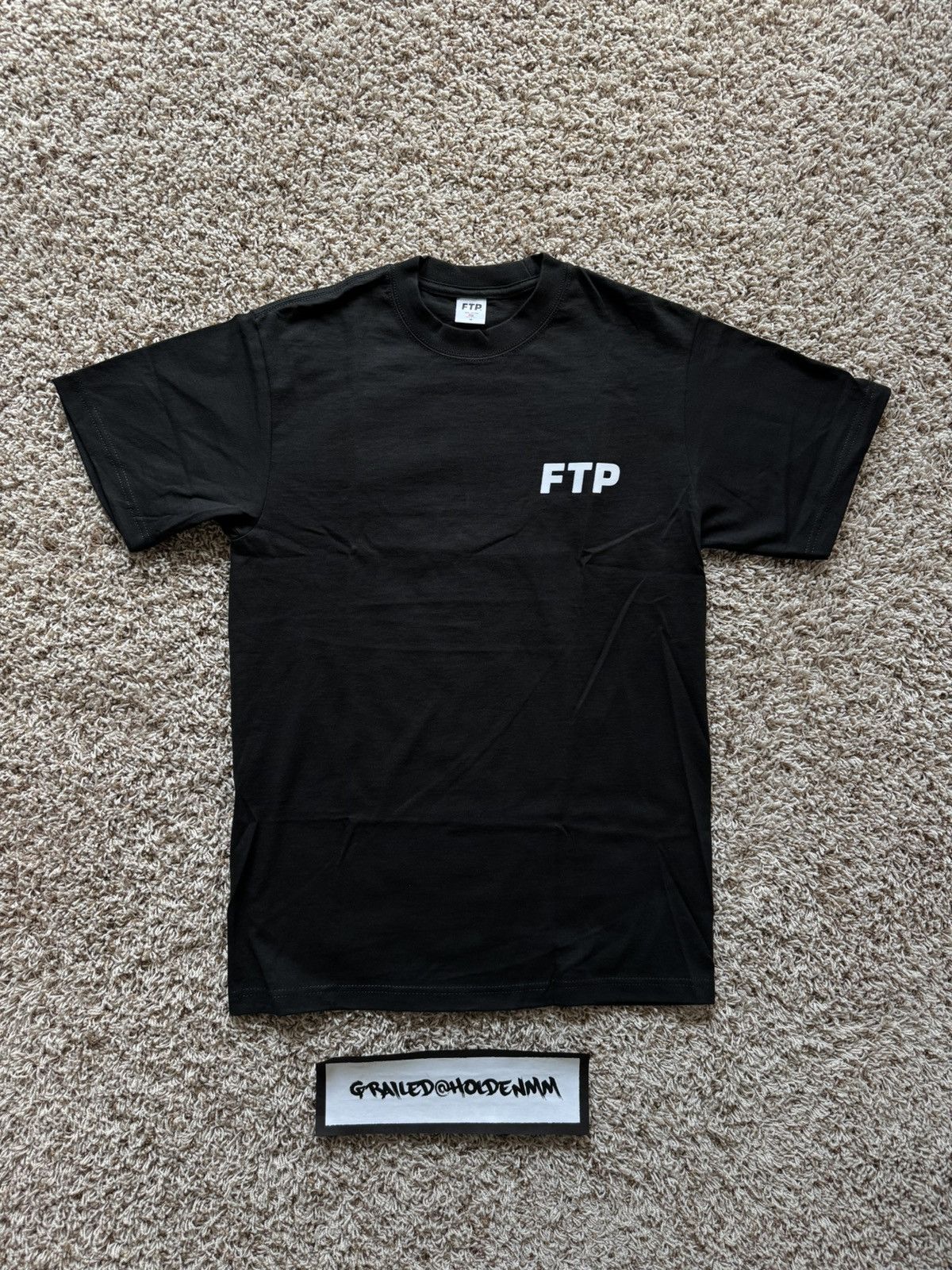 FTP Flocked Logo Tee Black