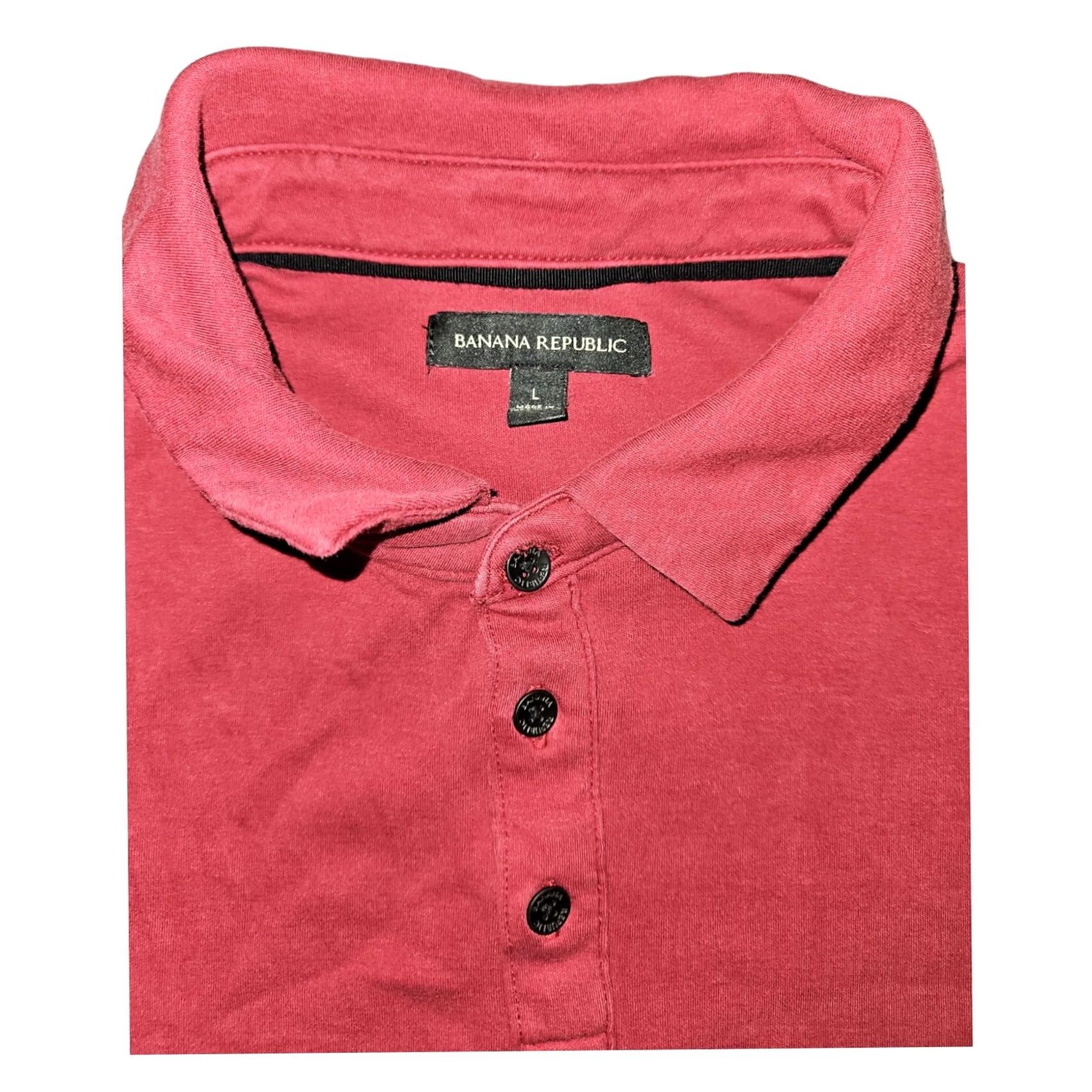 Banana Republic Banana Republic Polo Shirt Mens Large Short Sleeve Maroon Golf Casual Preppy Embroidered Logo Cotton Regular Size US L / EU 52-54 / 3 - 2 Thumbnail