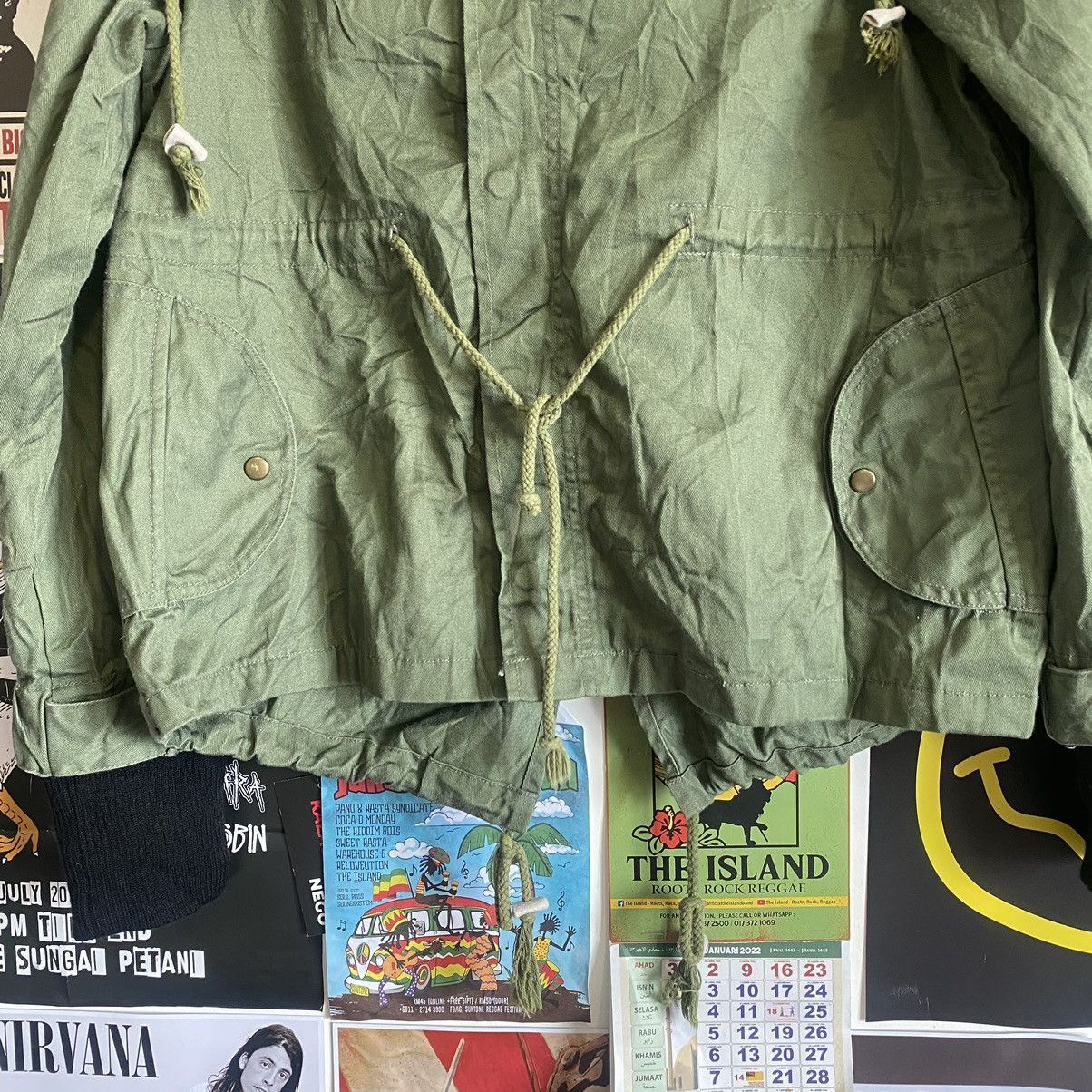 Vintage Vintage Browny Army Green Detachable Hoodie Jacket Size US S / EU 44-46 / 1 - 3 Thumbnail