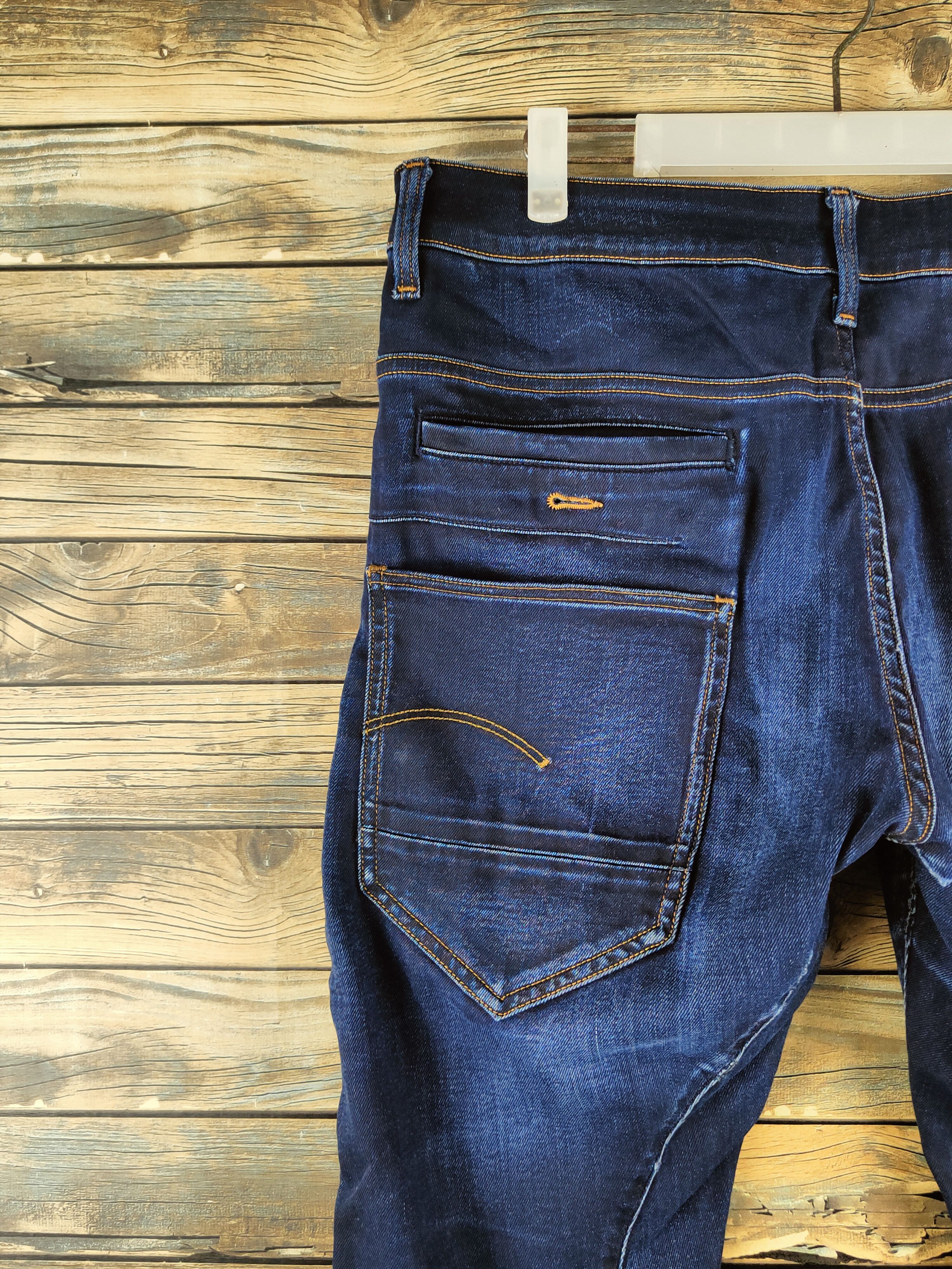 G-Star DL G-star Raw Dark Blue Distressed Ripped Jeans #S2889 Size US 33 - 10 Thumbnail