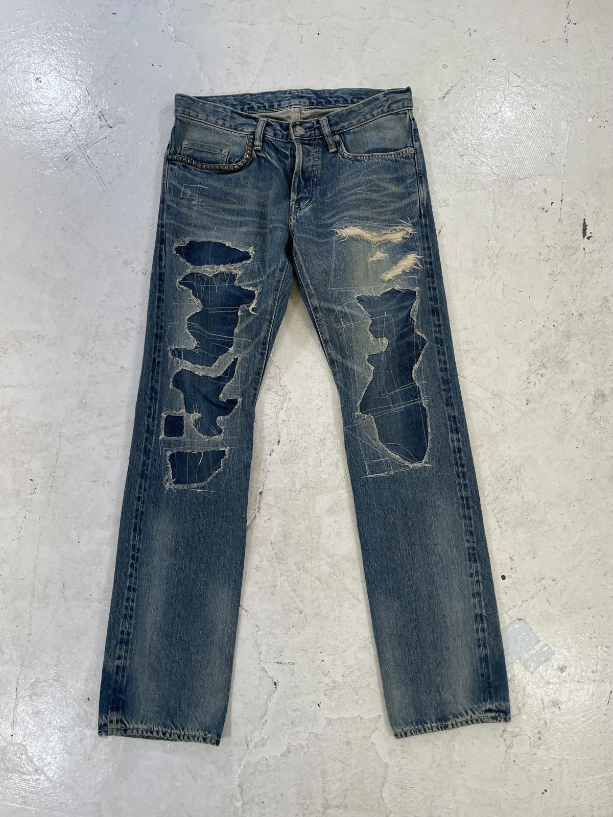 Hysteric Glamour Hysteric Glamour Repaired Crash Denim Size US 31 - 1 Thumbnail