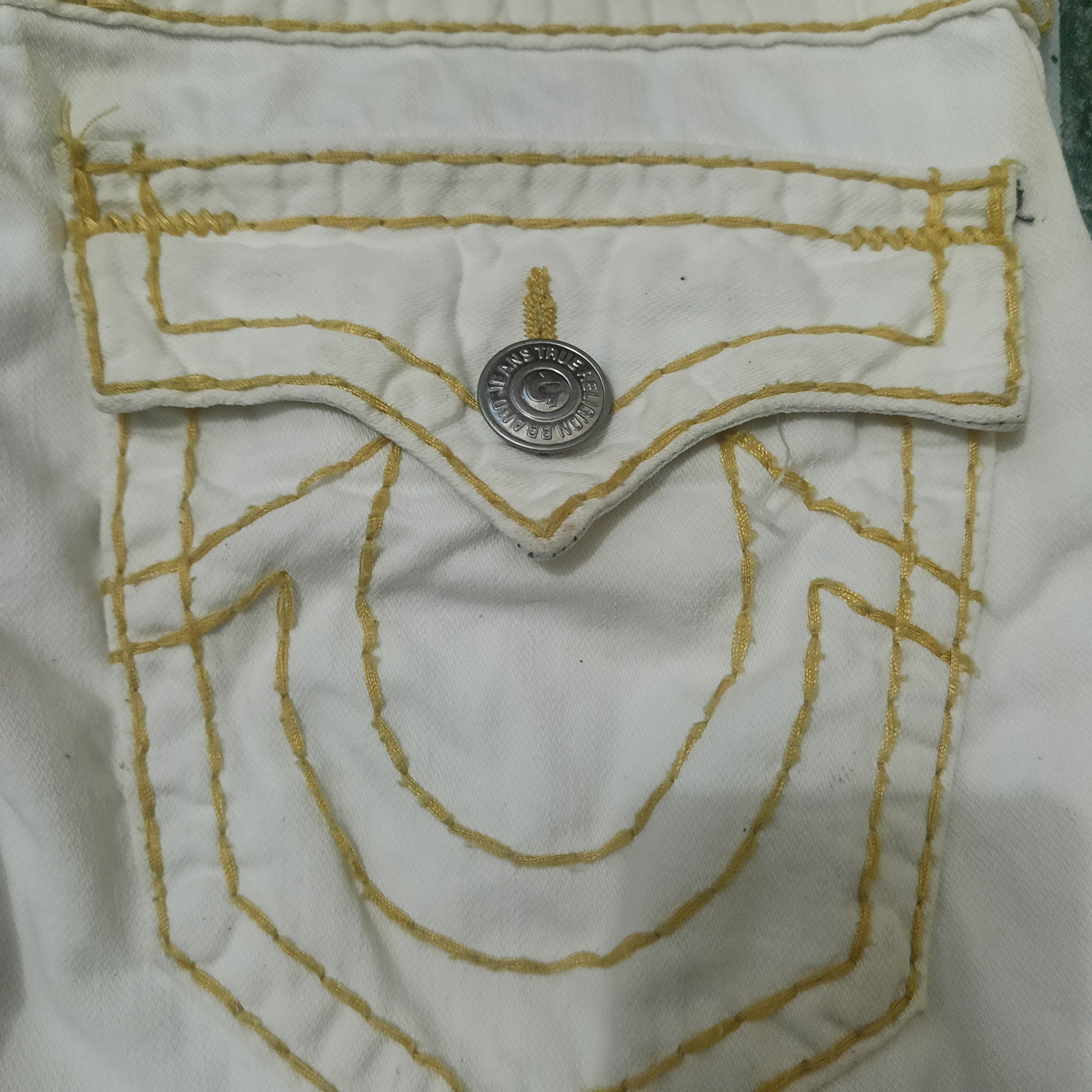 True Religion Rare!!! True Religion Row Seat Flared Yellow Gold Stitch Size US 32 / EU 48 - 19 Thumbnail