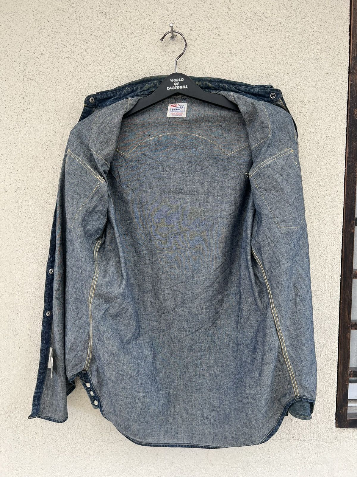 Levi's Vintage Clothing Vintage 1998 LVC Levi’s Big E Muddy Denim Western Shirt Size US M / EU 48-50 / 2 - 20 Thumbnail