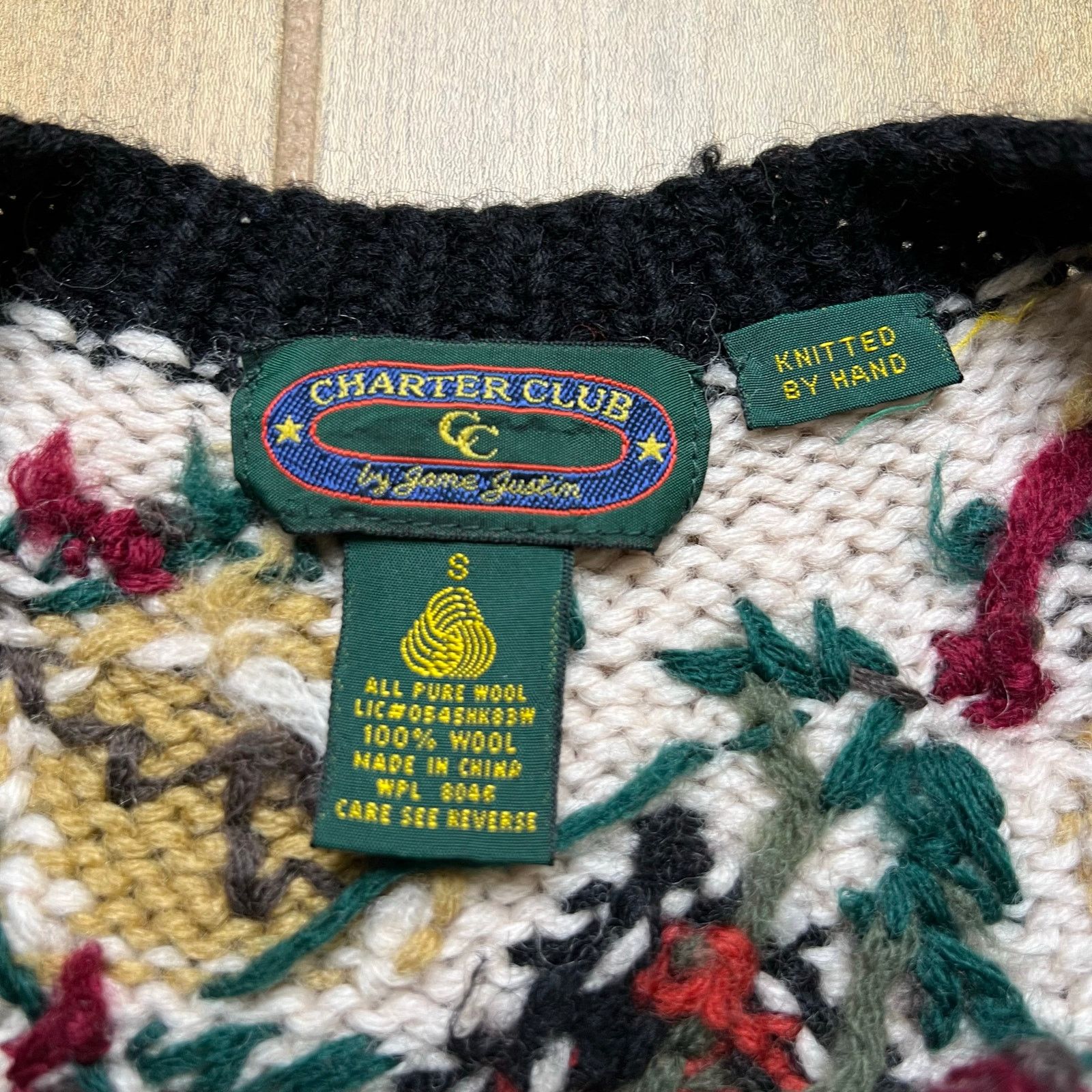 Chapter Charter Club Red Wool Holiday Theme Fair Isle Hand Knitted S Size S / US 4 / IT 40 - 3 Thumbnail