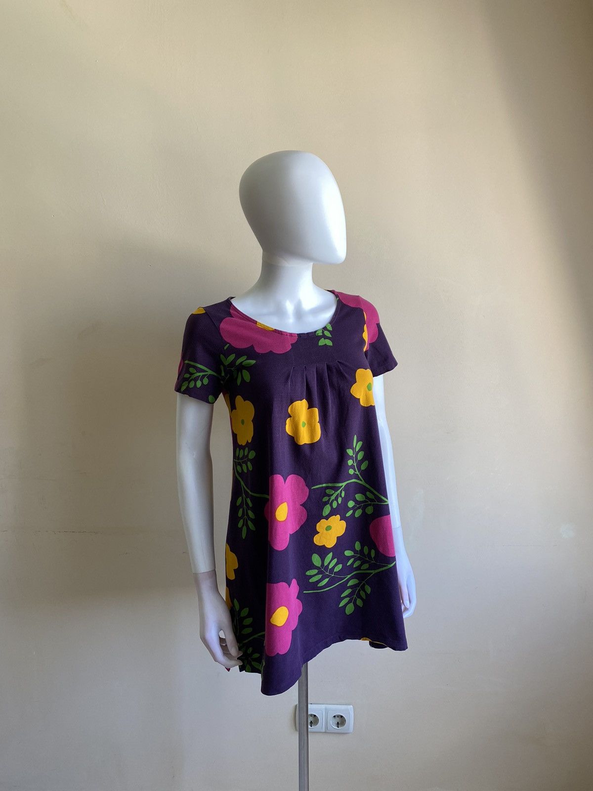 Marimekko Marimekko Multicolor Floral Short Sleeve Mini Dress Size XS Size XS / US 0-2 / IT 36-38 - 1 Thumbnail