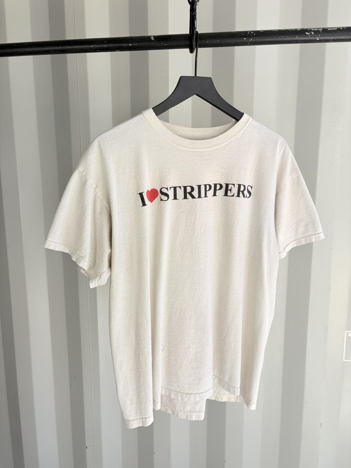Vintage Vintage I Love Strippers Shirt Faded Distressed Grunge Band Size US XL / EU 56 / 4 - 1 Thumbnail