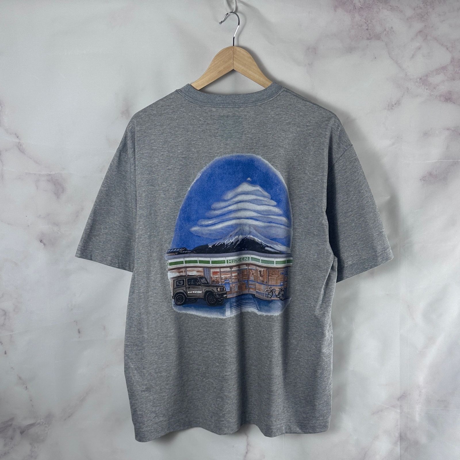And Wander × HIDDEN Grey Fuji Pocket Tee Size US XL / EU 56 / 4 - 5 Thumbnail