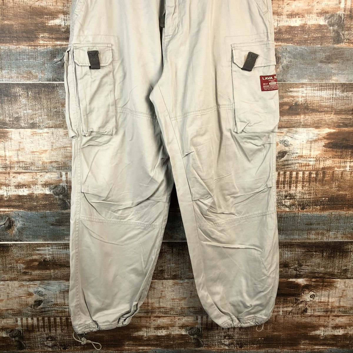 Japanese Brand Lava Bay Cream Cargo Multipocket Pants #A2539 Size US 35 - 3 Thumbnail