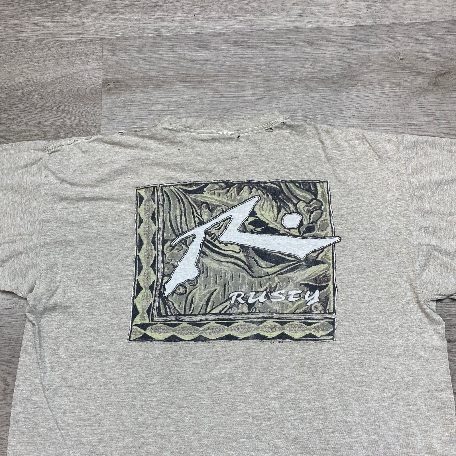 Rusty × Vintage Rare Vintage 90s Rusty Surfwear Single Stitch Shirt XL Skate Size US XL / EU 56 / 4 - 3 Thumbnail