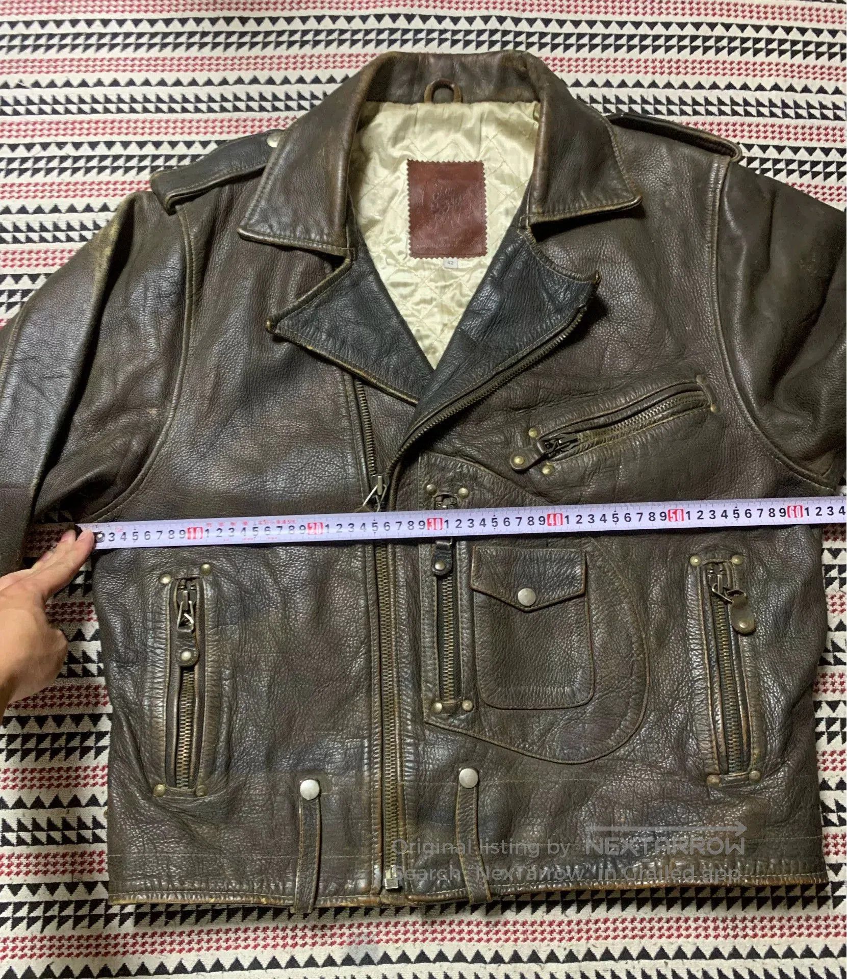 Golden Bear vintage golden bear leather motorcycle jacket. Size US L / EU 52-54 / 3 - 8 Thumbnail