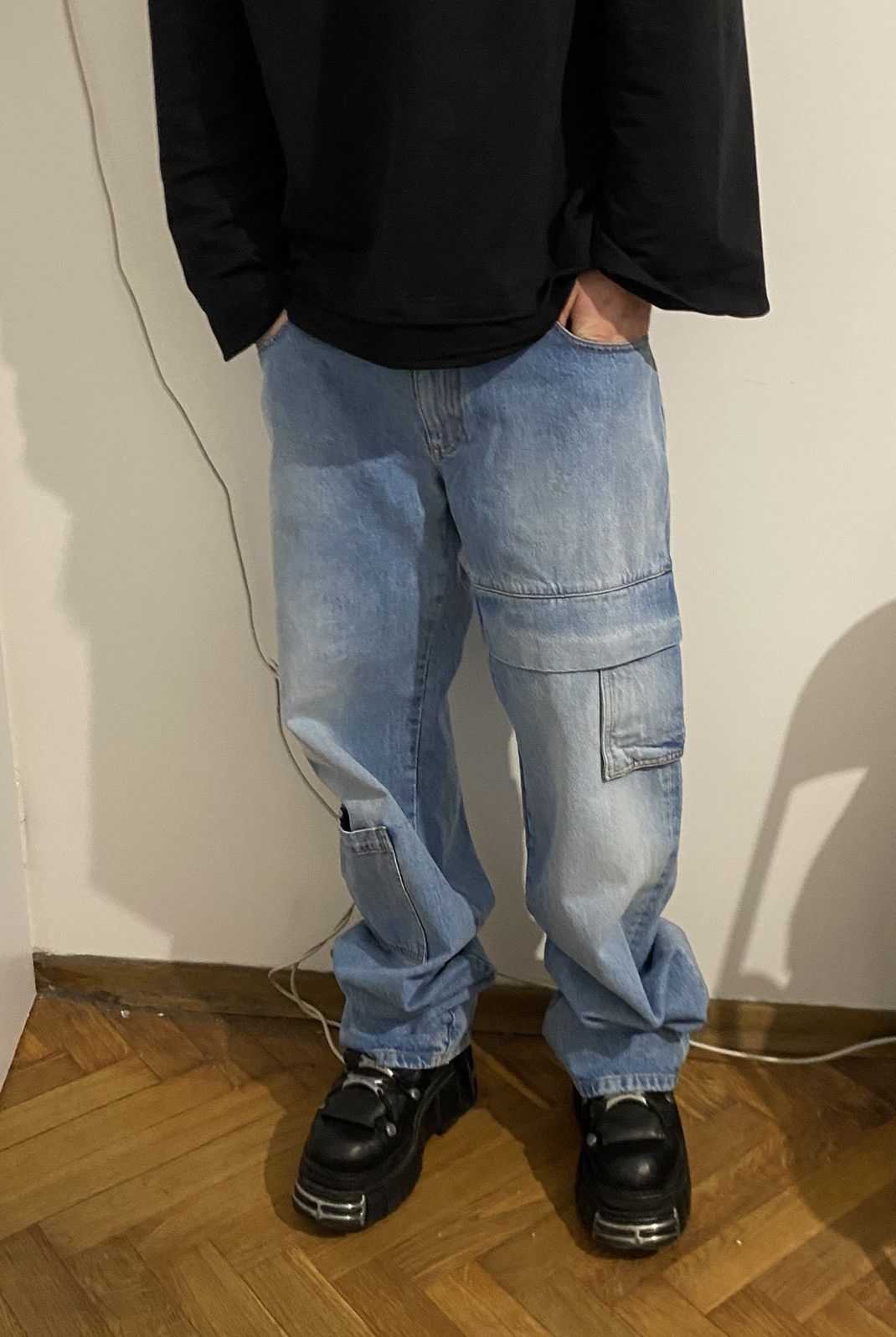 1017 ALYX 9SM Oversized denim cargo pants 1017 ALYX 9SM Size US 32 / EU 48 - 3 Thumbnail