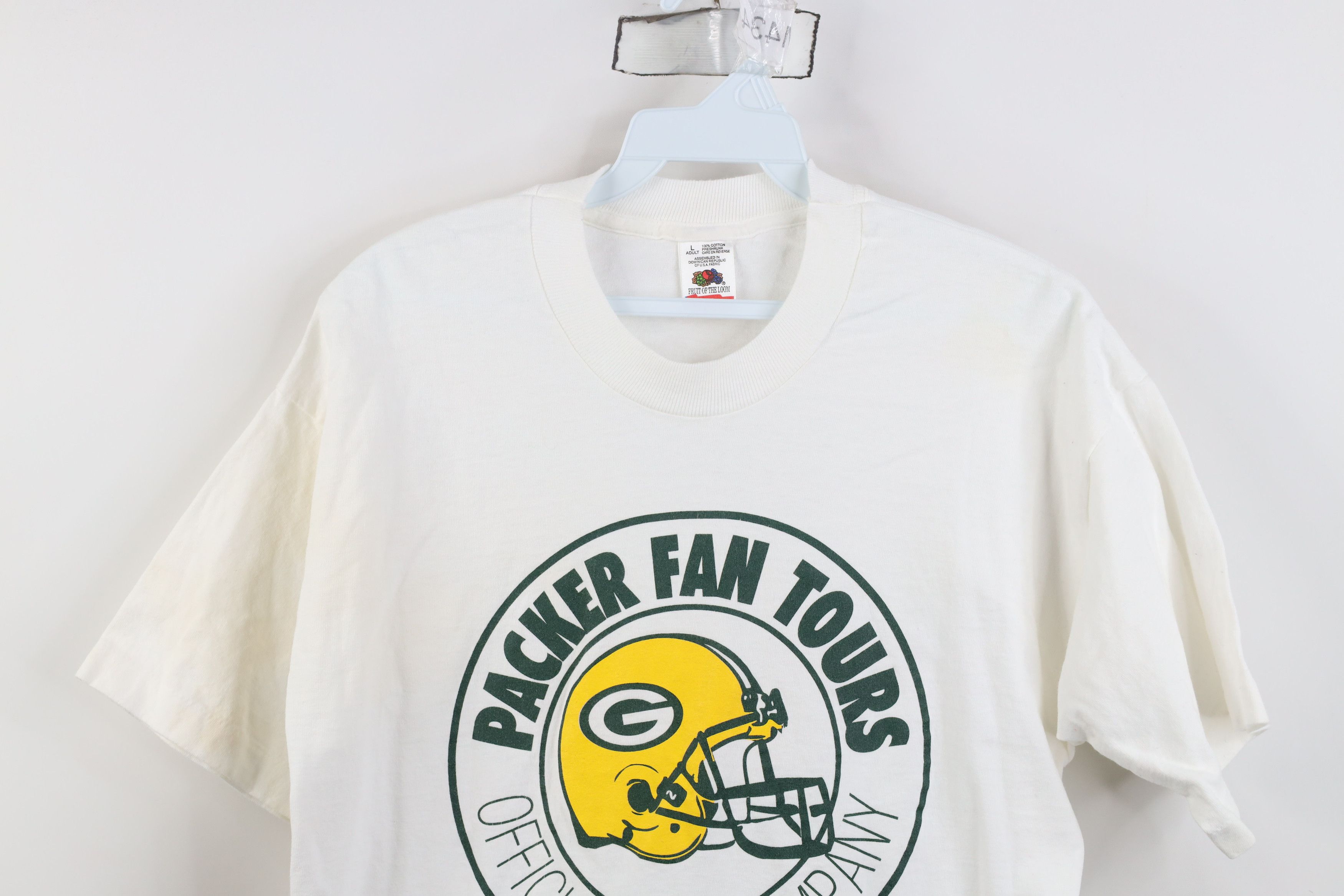 Vintage Vintage 90s Fan Tours Green Bay Packers Football T-Shirt Size US L / EU 52-54 / 3 - 2 Thumbnail