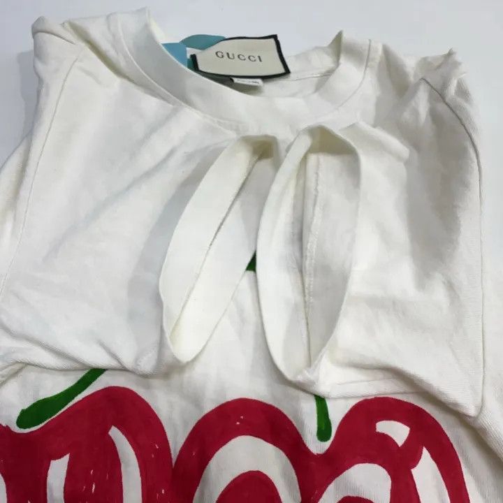 Gucci Gucci Beverly Hills Cherry Print Short Sleeve T-Shirt-2507 Size XS / US 0-2 / IT 36-38 - 5 Thumbnail