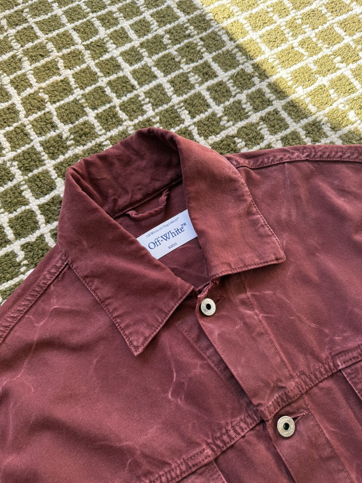 Off-White Off-White Distressed Denim Jacket - Oversized - NWT Size US XL / EU 56 / 4 - 2 Thumbnail